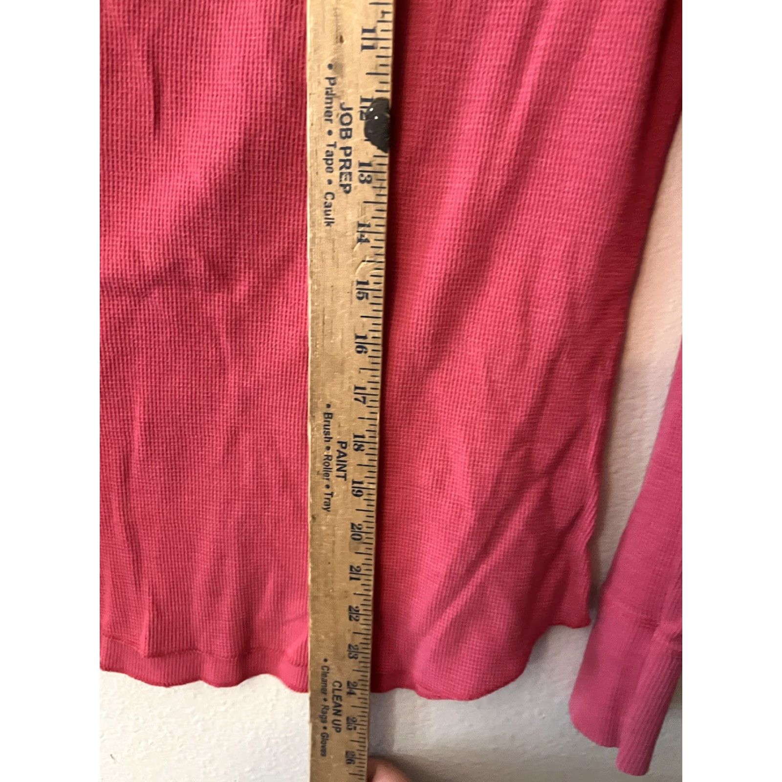 Gap GAP Women's Medium Pink Tee Waffle Long Sleeve Crew Neck T-Shirt Size M / US 6-8 / IT 42-44 - 5 Thumbnail