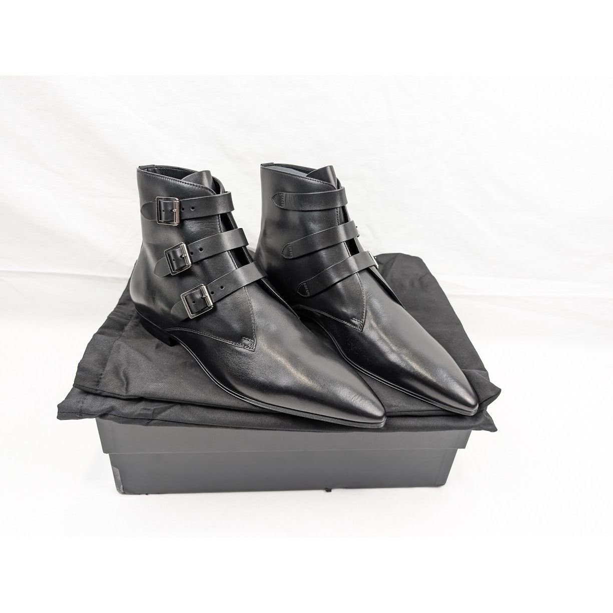 Saint Laurent Paris o1rshd1 Q:5 / Goth 15 Boots in Nero Size US 8 / EU 41 - 19 Thumbnail