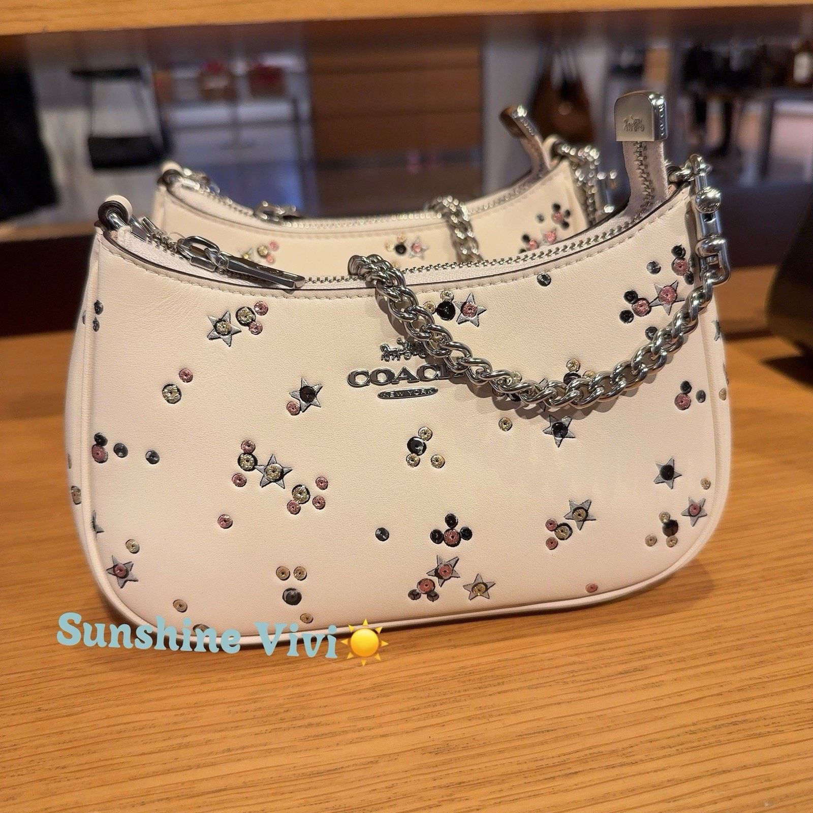 Coach NWT Coach Teri Mini Crossbody Bag Star CCE46 Silver Chalk Size ONE SIZE - 2 Thumbnail
