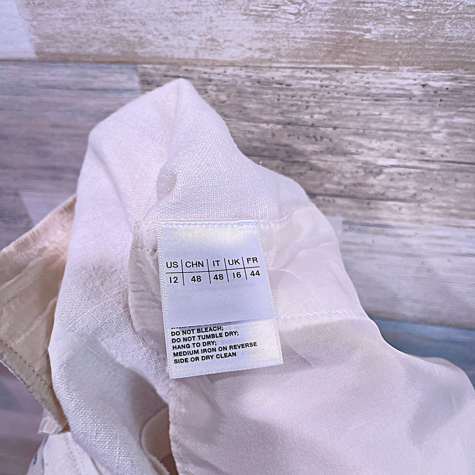 Lafayette 148 LAFAYETTE 148 100% Linen Gates Pants Ivory Womens US 12 Size 34" / US 12 / IT 48 - 7 Thumbnail