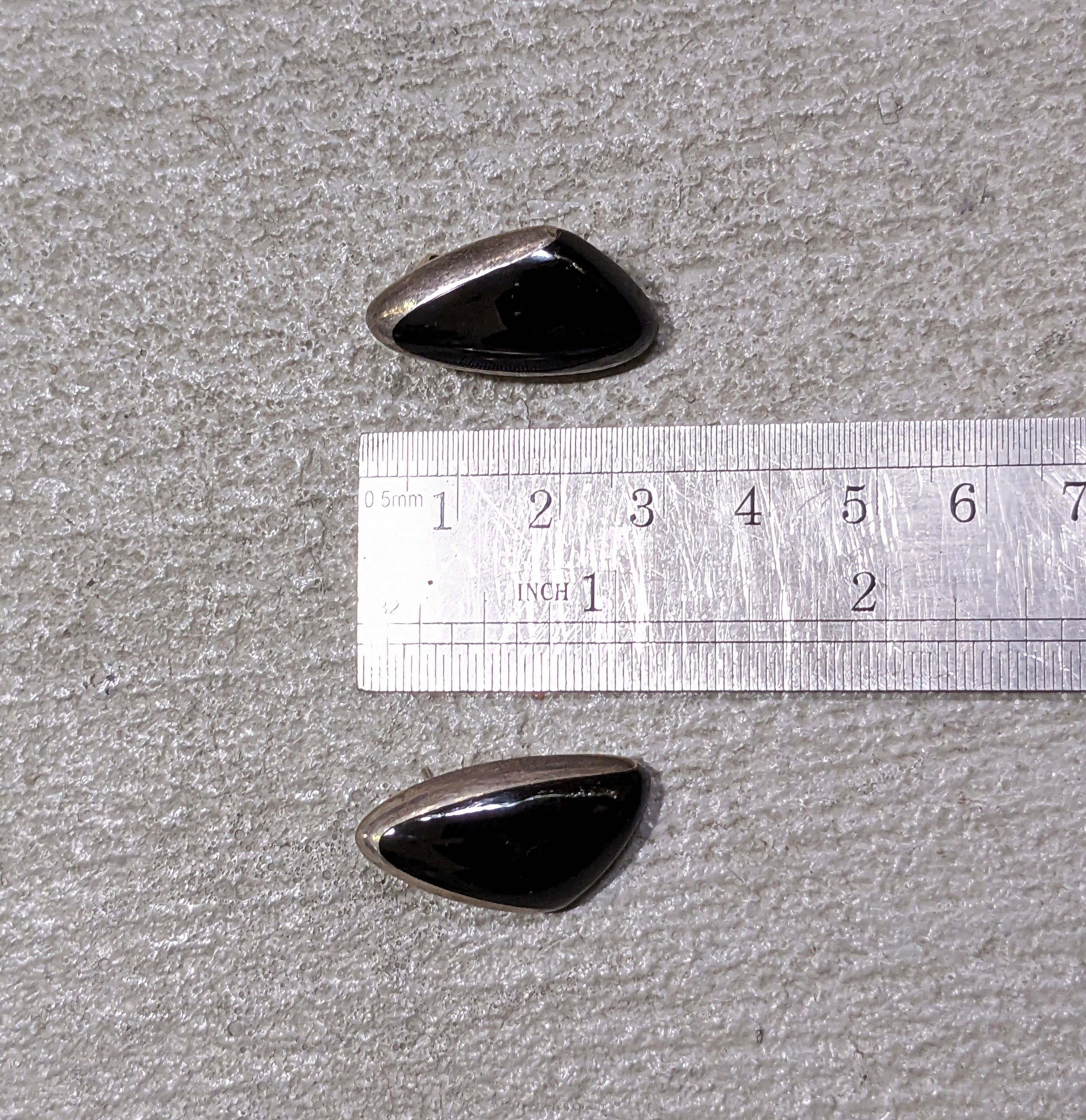 Jewelry Vintage Sterling Silver Earrings Mid Century Modern Triangle Size ONE SIZE - 10 Thumbnail