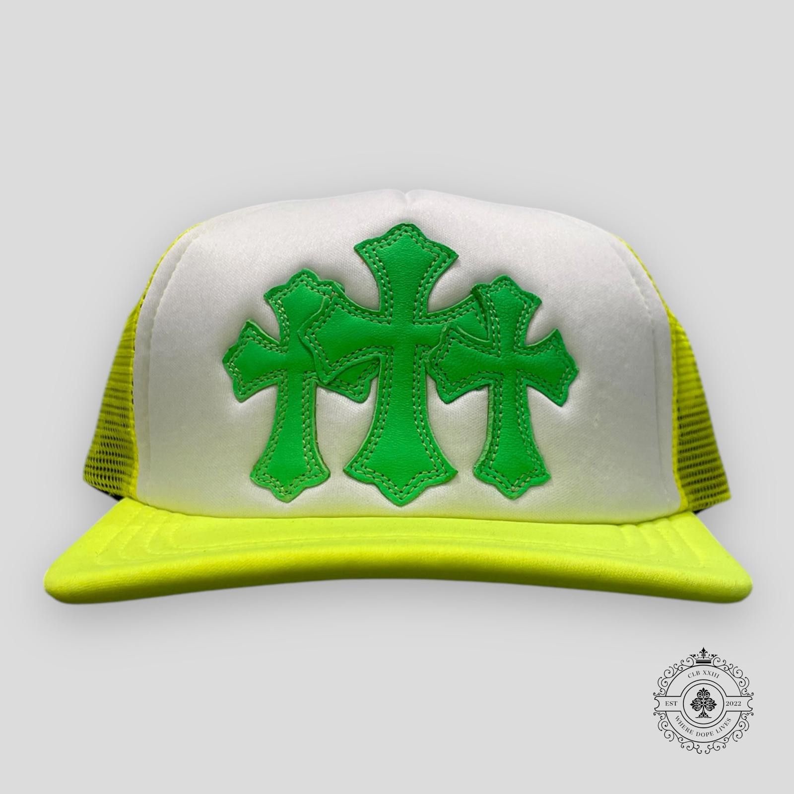 Chrome Hearts Miami Exclusive Cross Trucker Hat in Green
