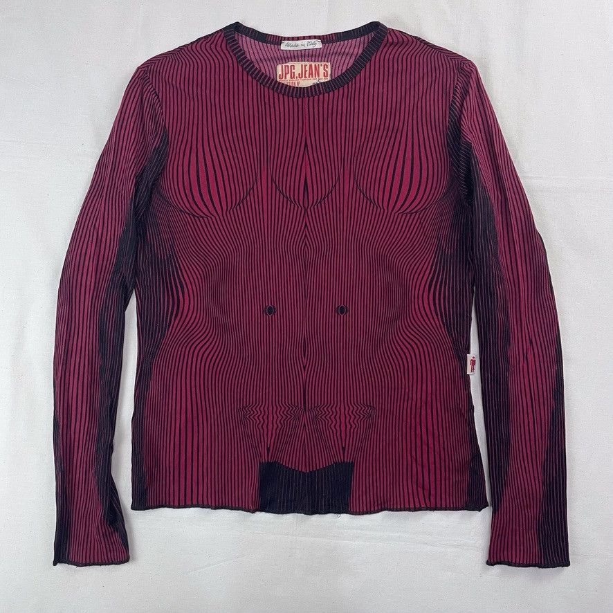 Jean Paul Gaultier AW2001 Jean Paul Gaultier Muscle Trompe L´Oeil Top Vintage Size XL / US 12-14 / IT 48-50 - 1 Thumbnail