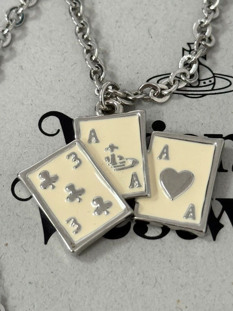 Vivienne Westwood Vivienne Westwood A poker three-in-a-row necklace Size ONE SIZE - 3 Thumbnail