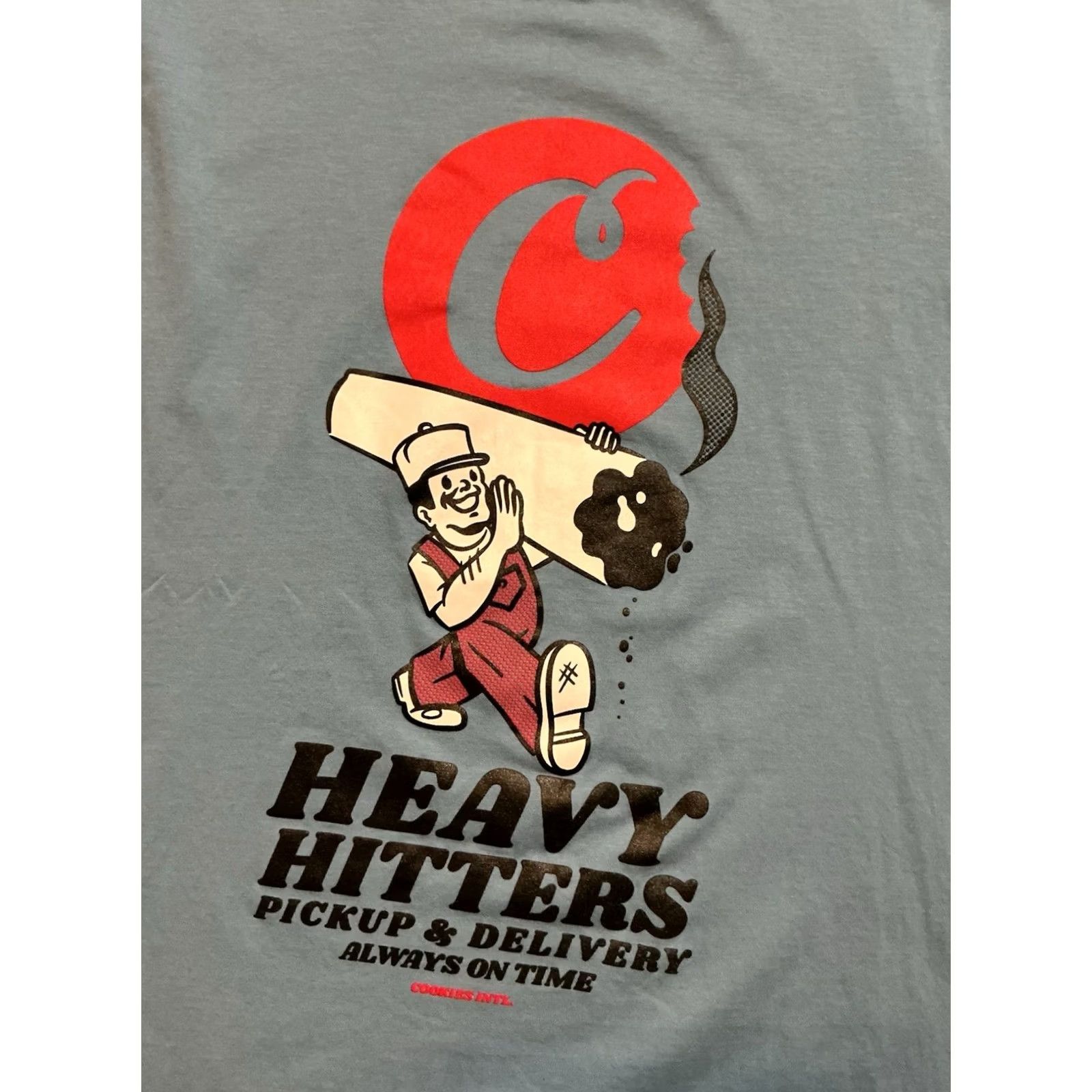 Vintage Cookies SF Heavy Hitters Always On Time Blunt Smoke Graphic Blue S/S T-Shirt MD Size US M / EU 48-50 / 2 - 8 Thumbnail