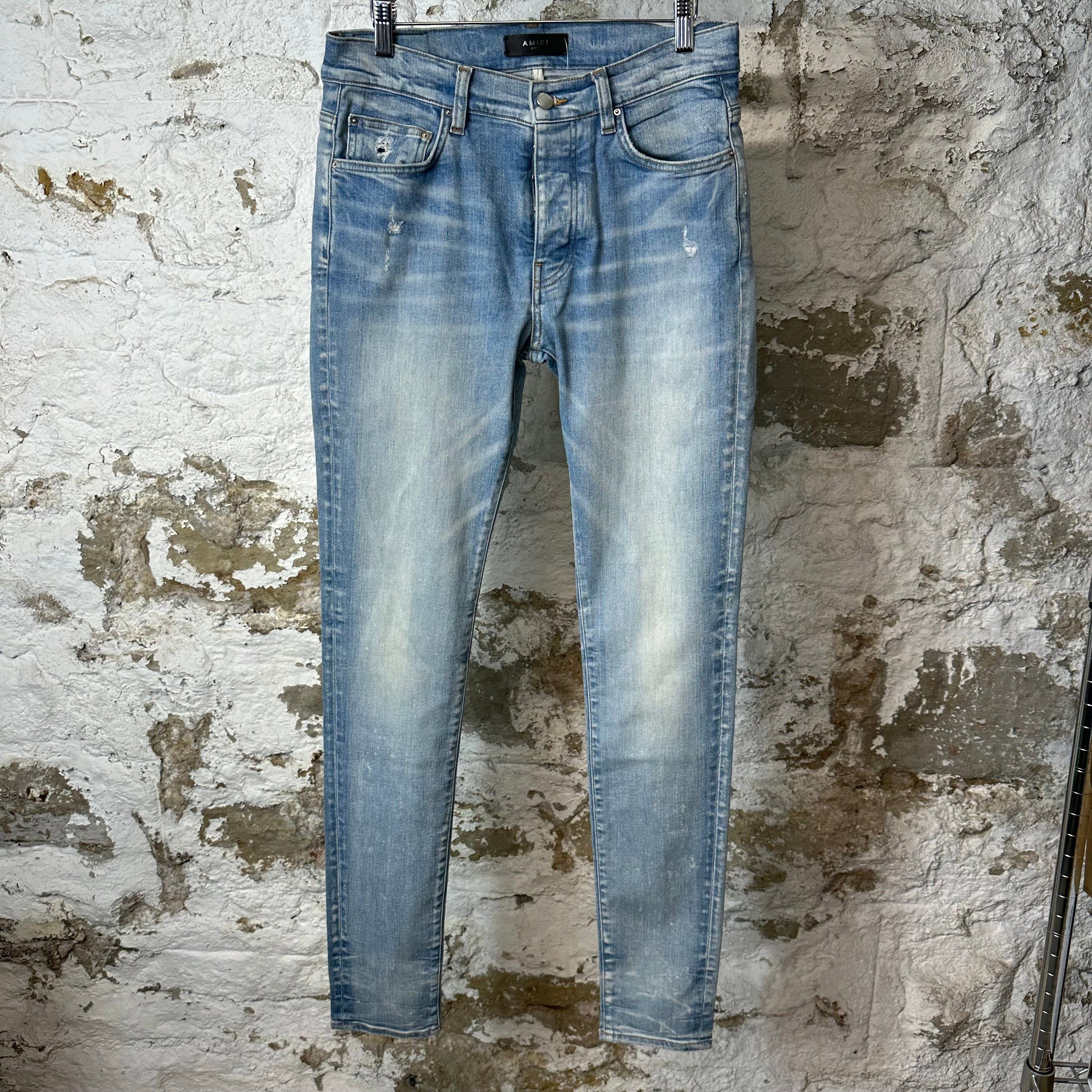 Amiri Amiri Plain Blue Flare Denim Jeans Size 31 | Grailed