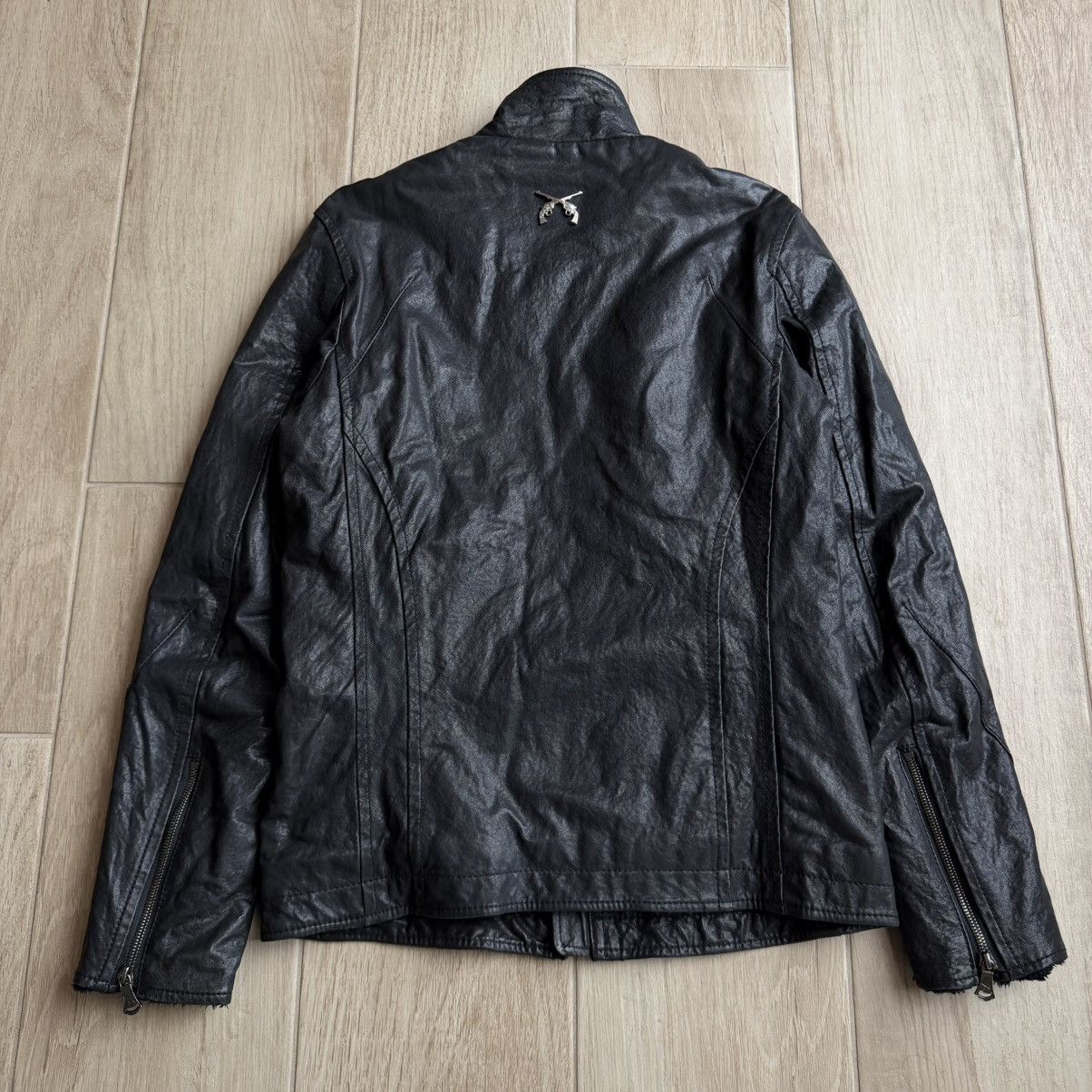 roarguns 2000s Fleece Lined Sheepskin Leather Riders Jacket Size US M / EU 48-50 / 2 - 2 Thumbnail