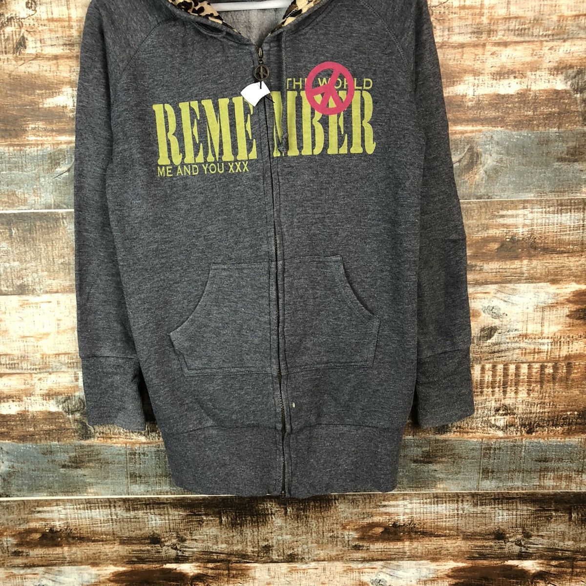 Japanese Brand Colza The World Remember Grey Hoodie #A2028 Size M / US 6-8 / IT 42-44 - 3 Thumbnail