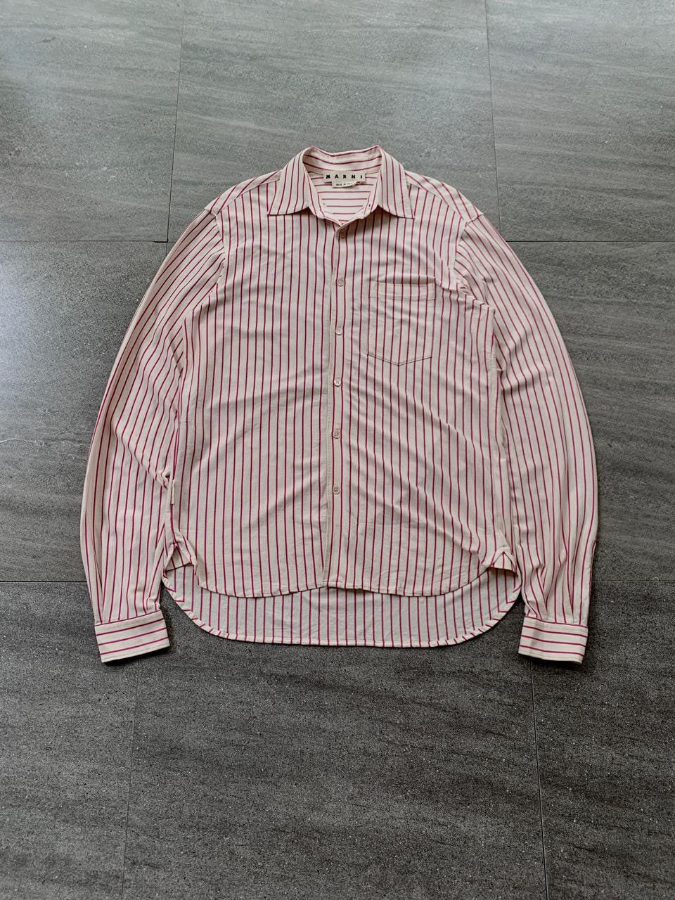 Marni FREE TAX! Striped Cotton Cloth Shirt Size US M / EU 48-50 / 2 - 1 Thumbnail