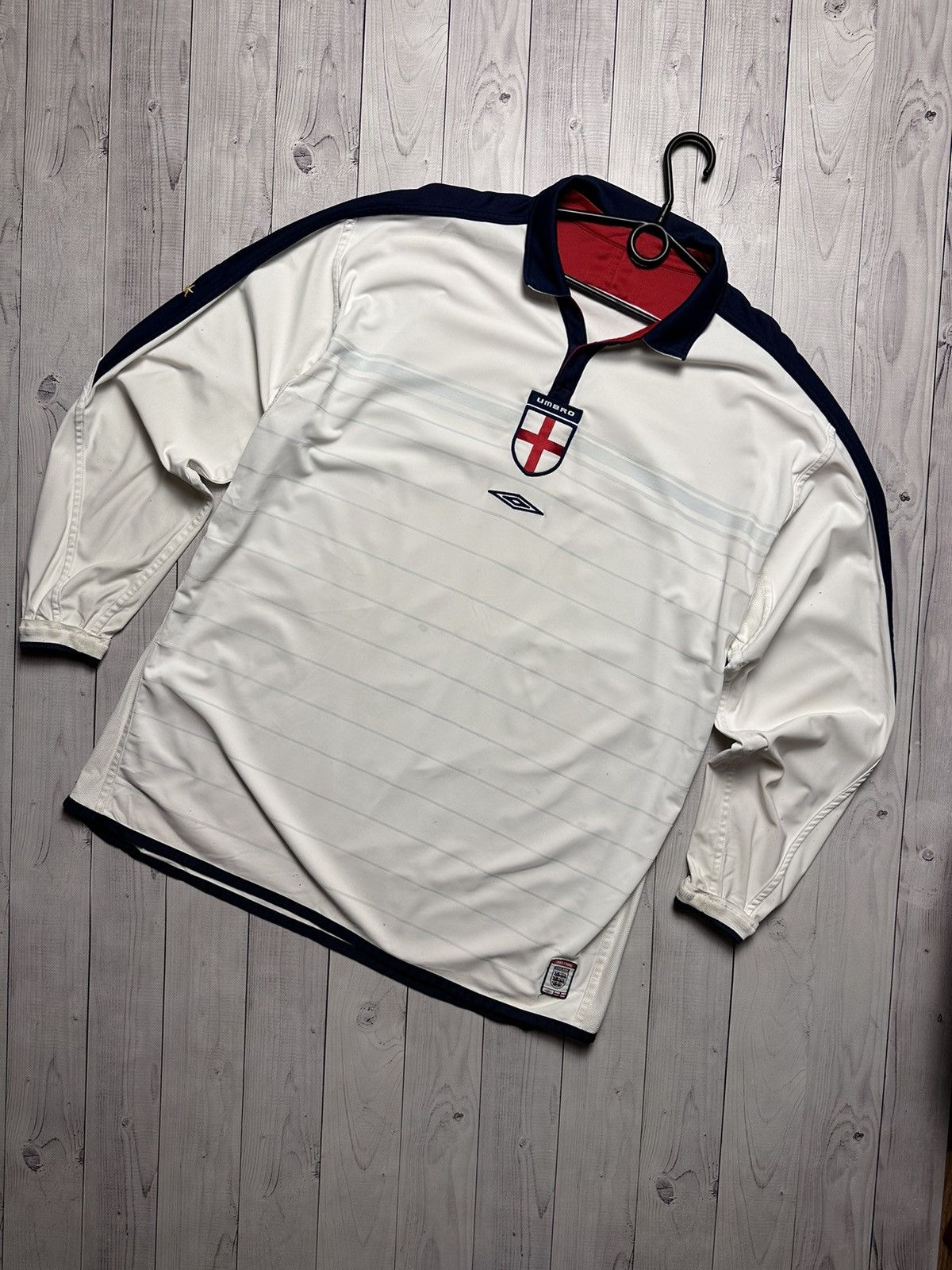 Umbro × Vintage Vintage England Umbro soccer jersey long sleeve size XXL Size US XXL / EU 58 / 5 - 1 Thumbnail