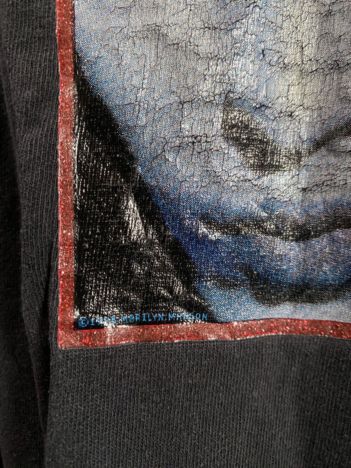 Band Tees × Marilyn Manson × Vintage RARE Vintage 1997 Marilyn Manson Band Tshirt ringer Size US XL / EU 56 / 4 - 7 Thumbnail