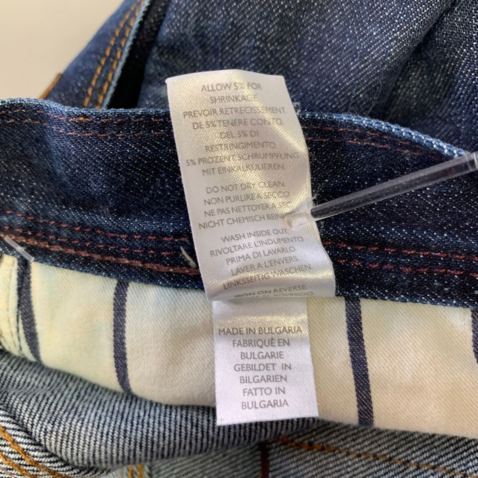 Paul Smith Size 32 Navy Contrast Stitch Cotton Straight Jeans Size US 32 / EU 48 - 3 Thumbnail