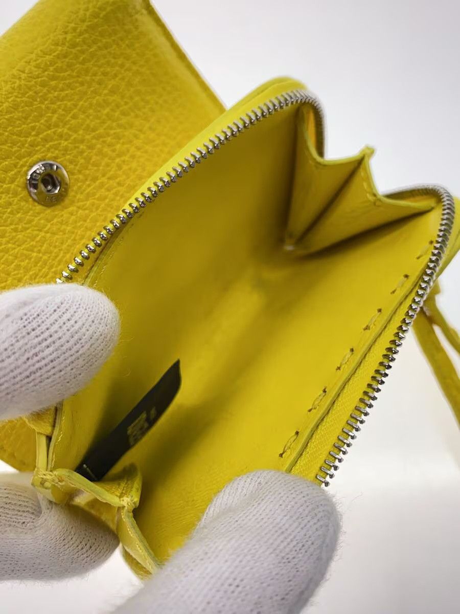 Fendi Fendi Leather Tri-Fold Wallet Yellow Size ONE SIZE - 5 Thumbnail