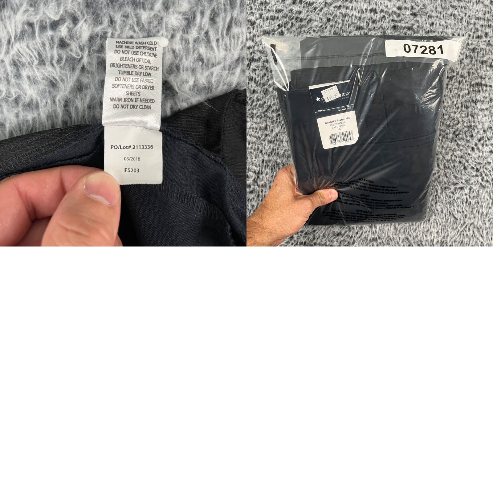 Propper Propper Tactical Pants Womens 20 LAPD Navy RevTac Ripstop Cargo Uniform Size 42" / US 20 - 11 Thumbnail