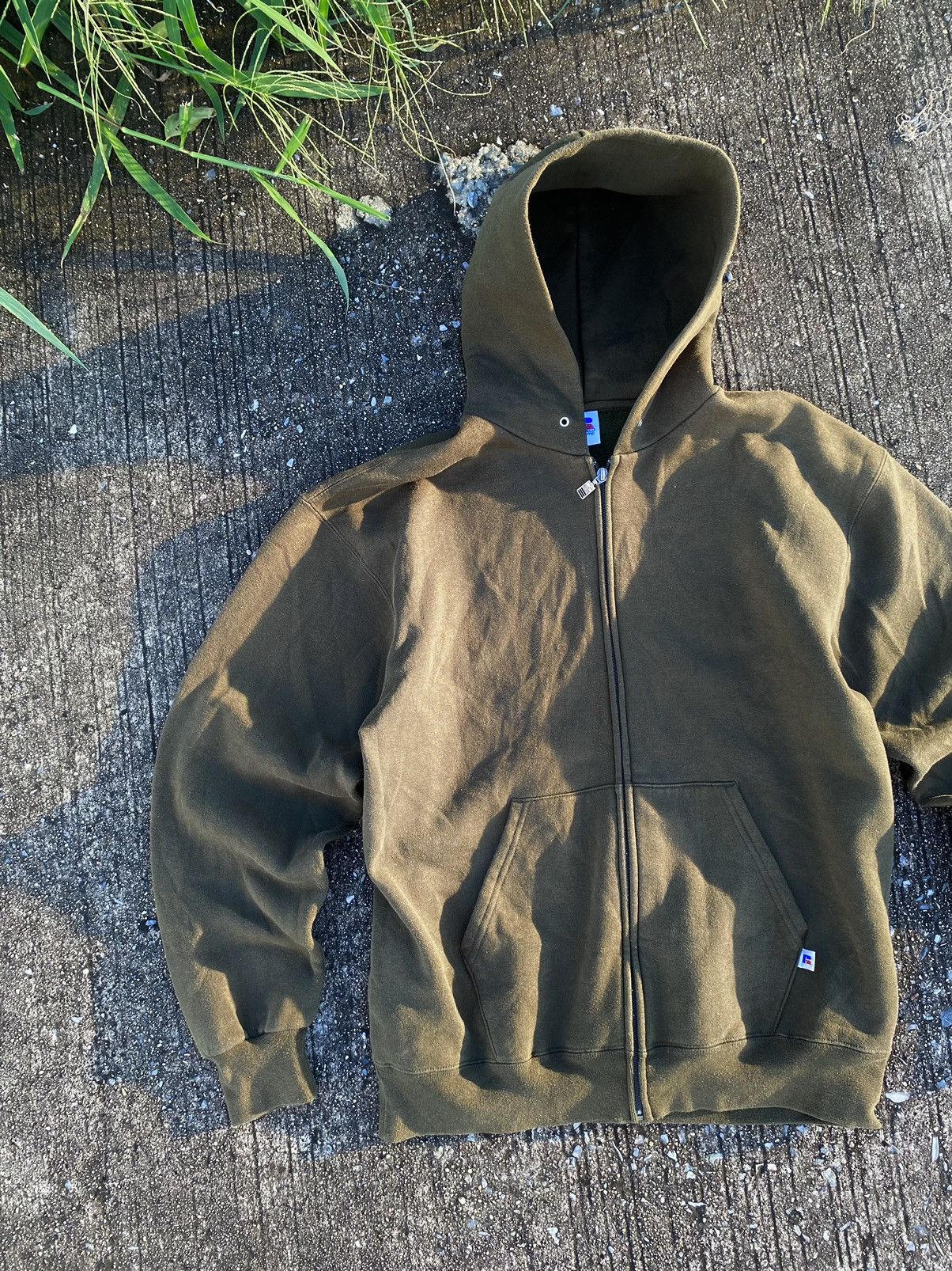 Russell Athletic Vintage Army Green Russell Athletic Zip Hoodie Size US L / EU 52-54 / 3 - 2 Thumbnail
