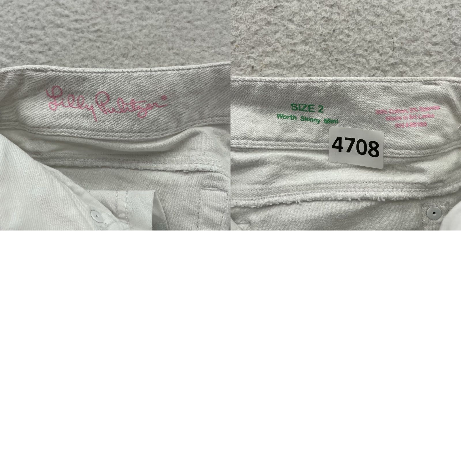 Lilly Pulitzer Lilly Pulitzer Jeans 29x27 White Stretch Resort Prep Skinny Mini 2 Womens Jeans Black? Size 26" / US 2 / IT 38 - 9 Thumbnail