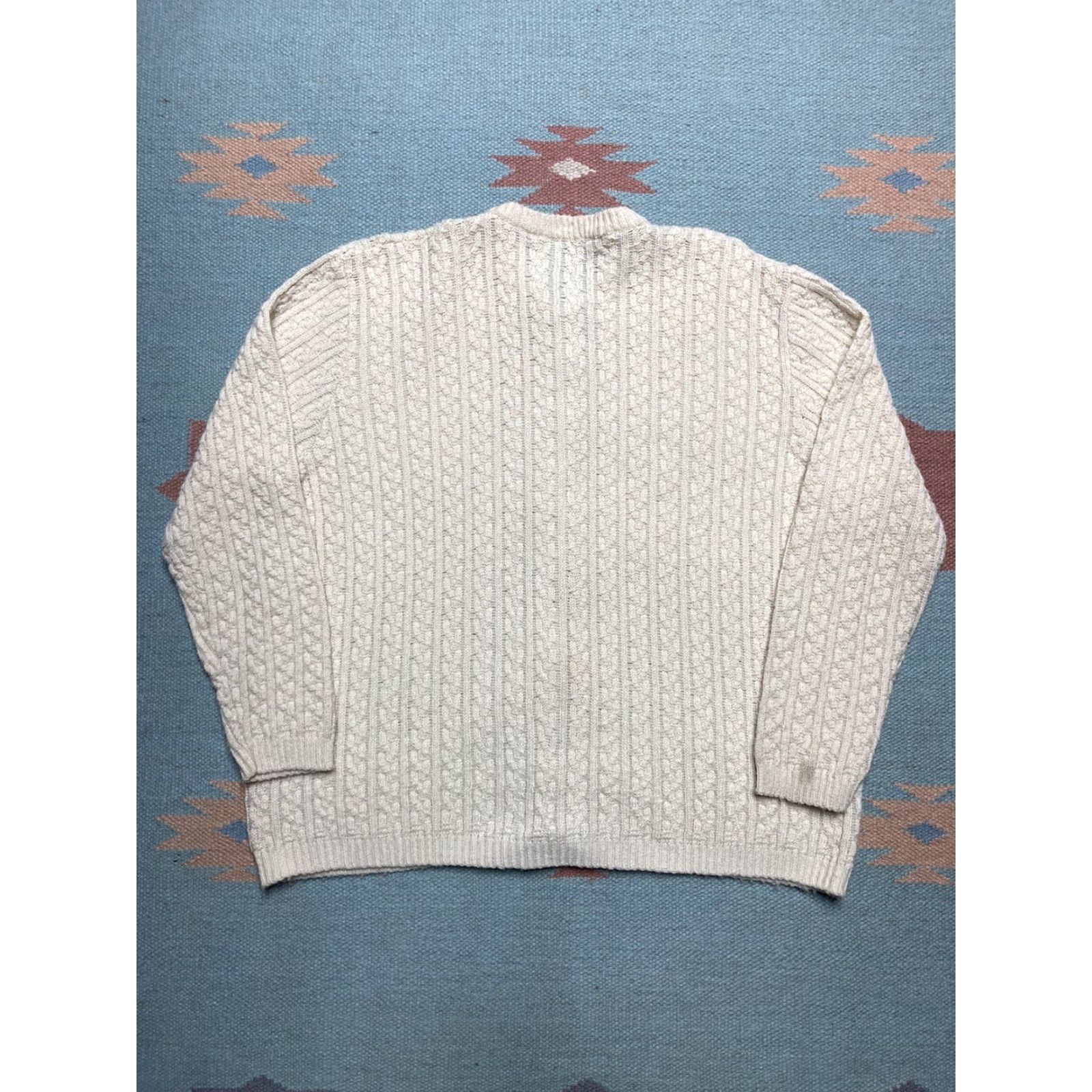 Vintage VINTAGE Penney’s knit sweater glenbrooke cardigan cable-knit wool Large Women Size L / US 10 / IT 46 - 6 Thumbnail