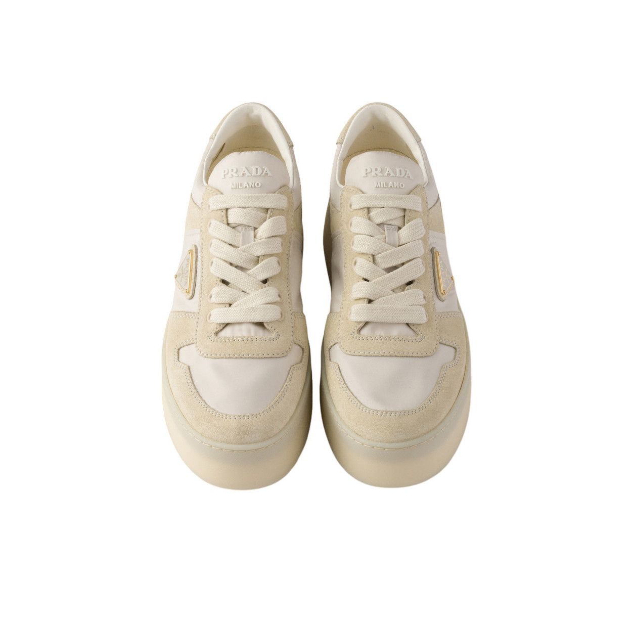Prada PRADA Downtown Bold $1150 Ivory Sneakers New & Authentic (Wo Size US 8 / IT 38 - 3 Thumbnail