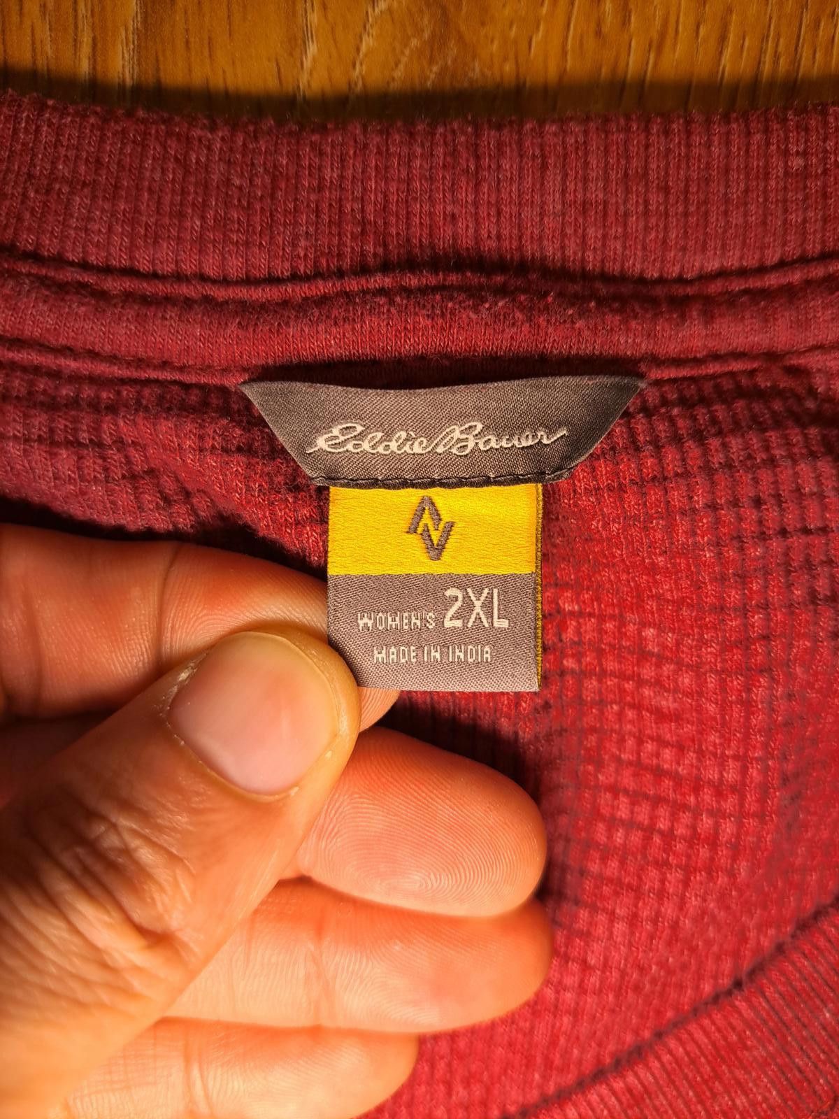Eddie Bauer Eddie Bauer V Neck Sweater Womens XXL Red Cotton Blend Size XXL / US 16-18 / IT 52-54 - 2 Thumbnail