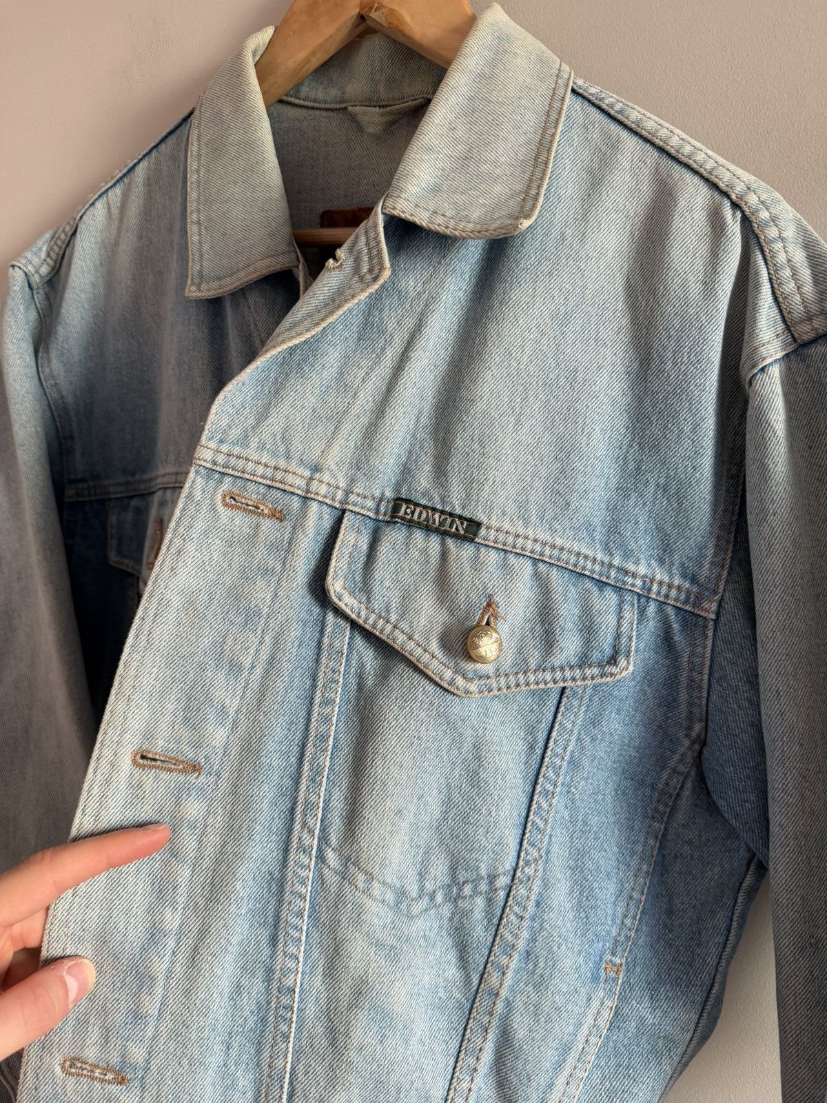 Edwin Edwin Vintage Denim Jacket Light Wash Size US L / EU 52-54 / 3 - 2 Thumbnail