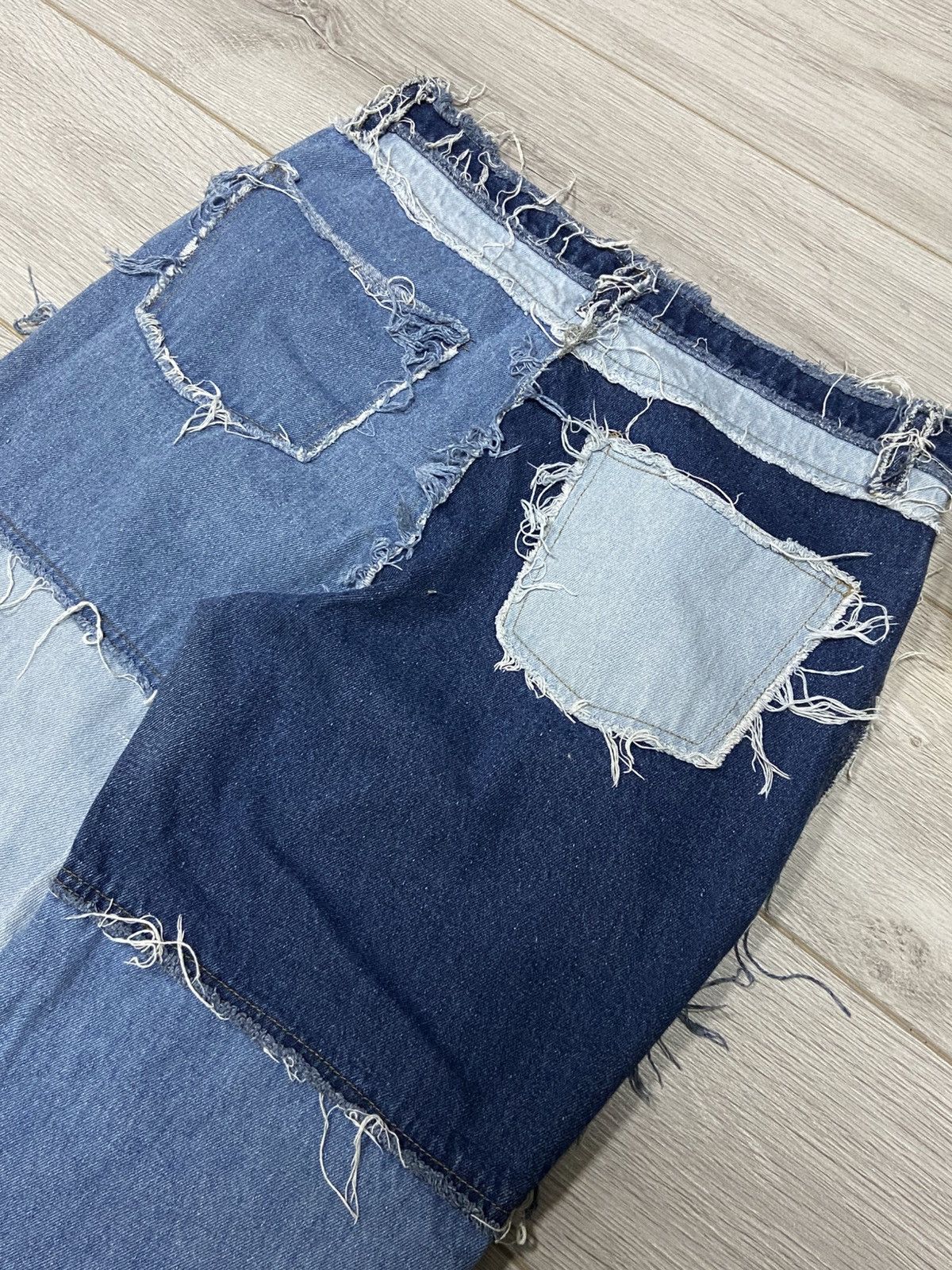 Jaded London Jaded London Gray Patchwork Flared Jeans Size US 32 / EU 48 - 9 Thumbnail