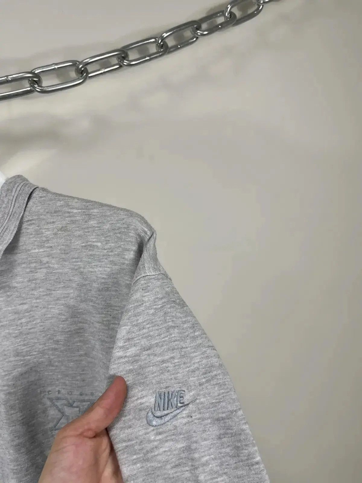 Nike × Vintage Vintage 90s Nike Cross Training Retro Hype Rugby Sweatshirt Size US L / EU 52-54 / 3 - 3 Thumbnail