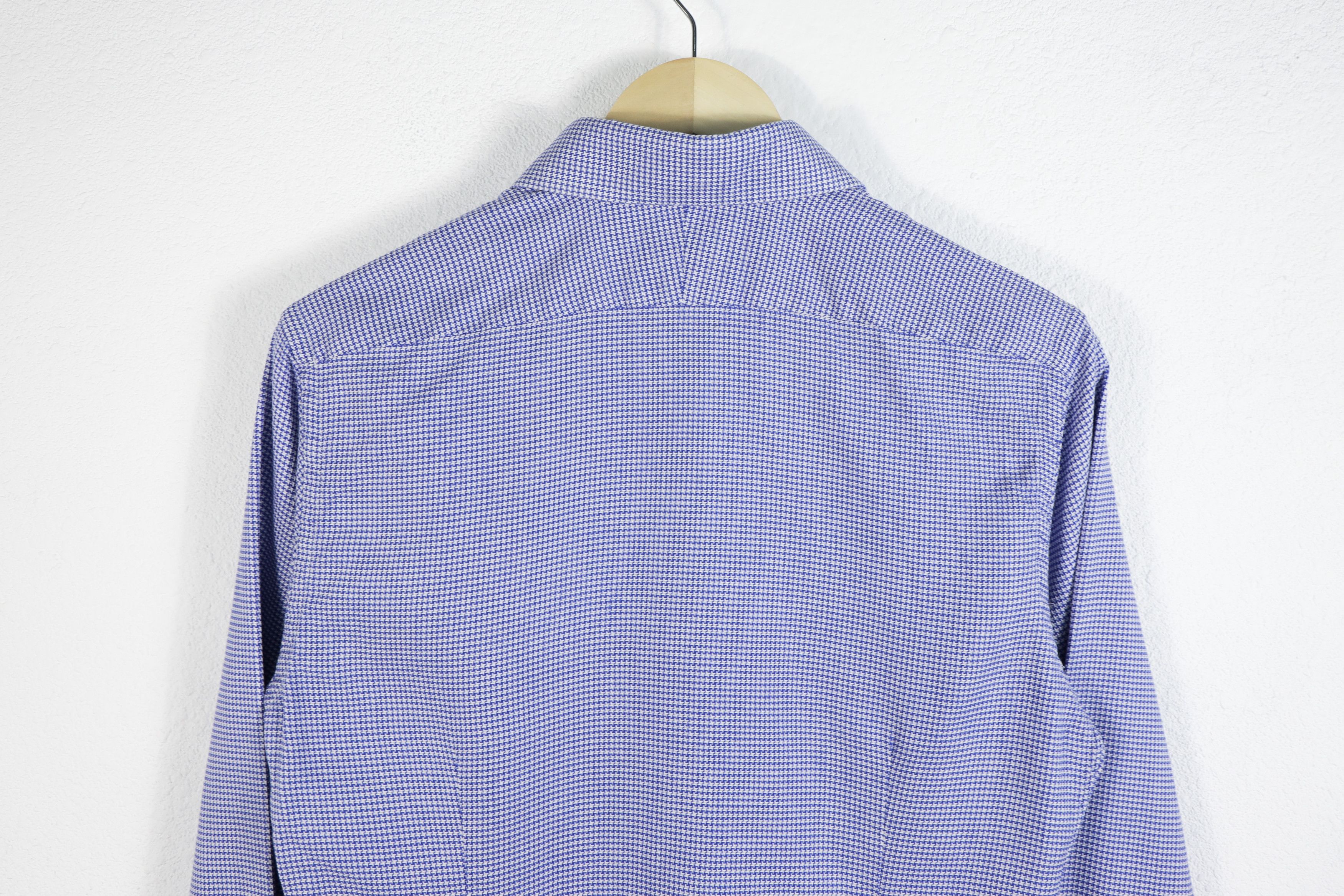 Tom Ford Tom Ford Blue White Knit Cotton Dress Formal Shirt 39 Size US M / EU 48-50 / 2 - 10 Thumbnail