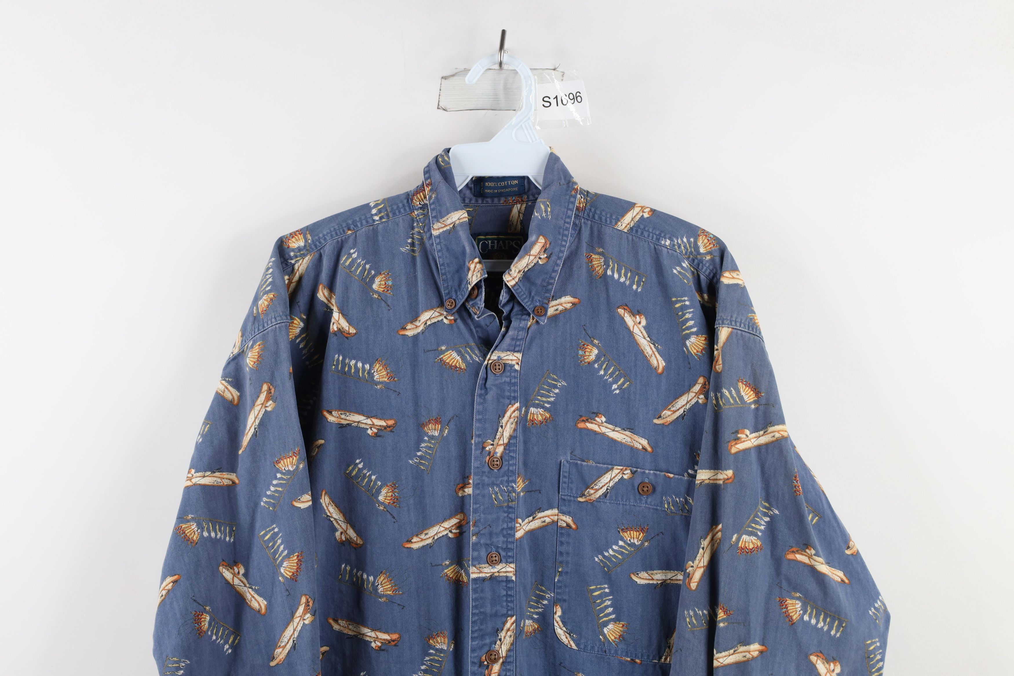 Polo Ralph Lauren Vintage 90s Chaps Ralph Lauren Indian Feather Button Shirt Size US M / EU 48-50 / 2 - 2 Thumbnail