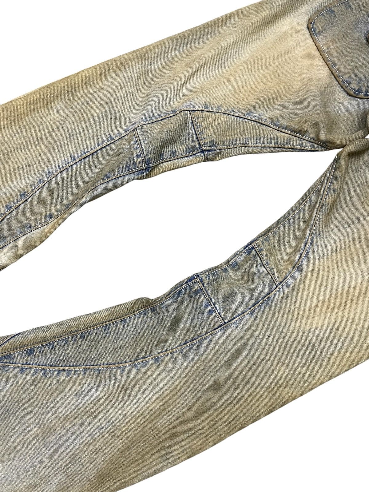 45rpm × Kapital R By 45rpm Asymmetry Muddy Curved Leg Stacked Jeans Size US 30 / EU 46 - 10 Thumbnail