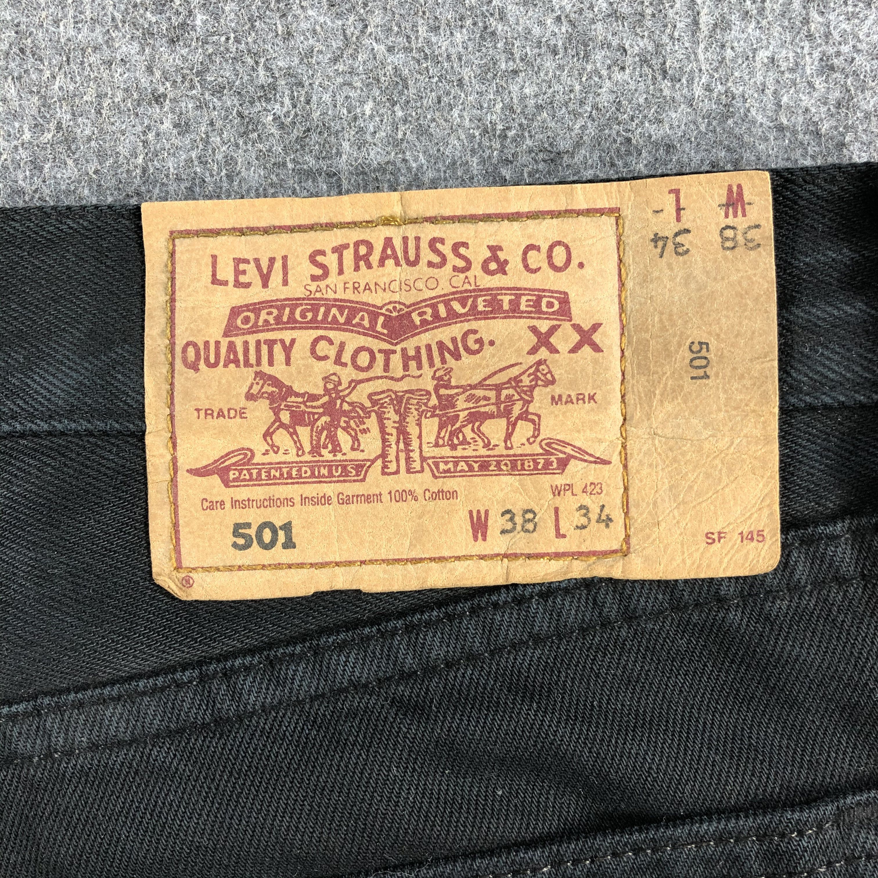 Levi's Vintage 90s Ripped Levis 501 Earth Tone Jeans-J1649 Size US 38 / EU 54 - 5 Thumbnail