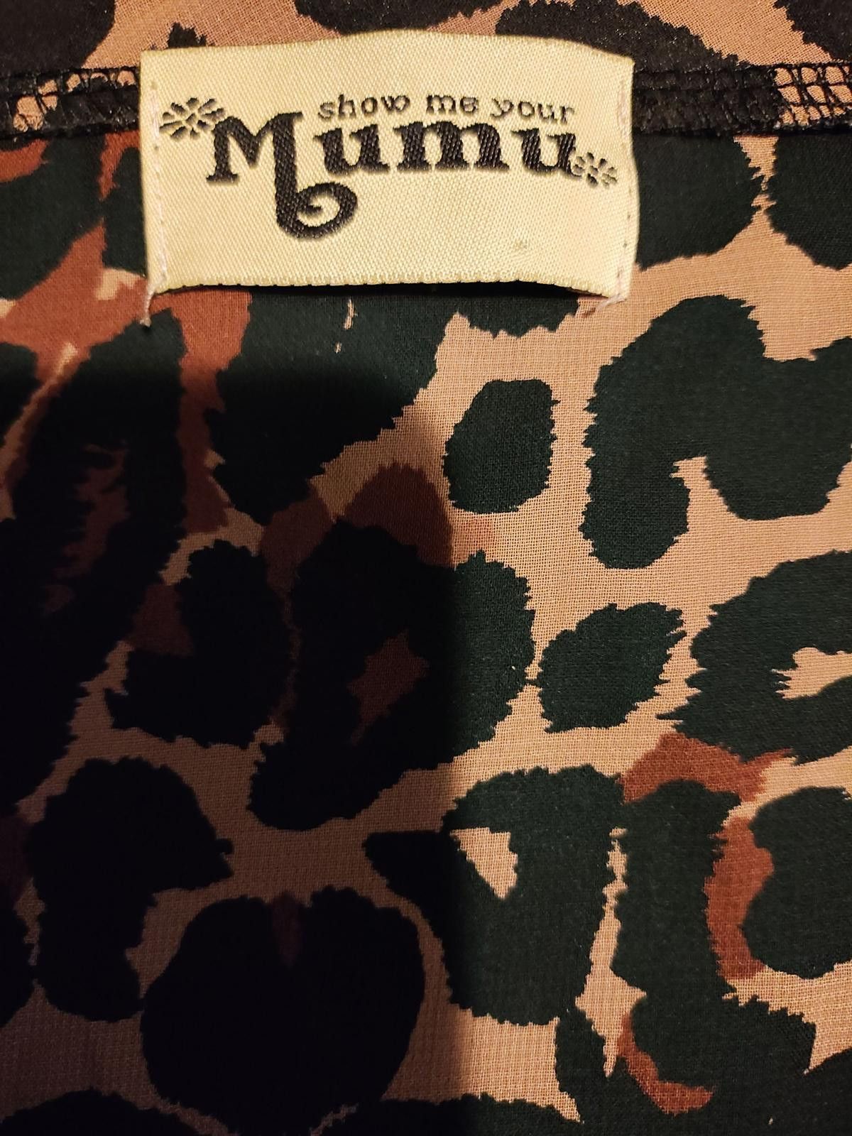 Designer Show Me Your Mumu Women's Leopard Print Sheer V-Neck Blouse Size M / US 6-8 / IT 42-44 - 7 Thumbnail