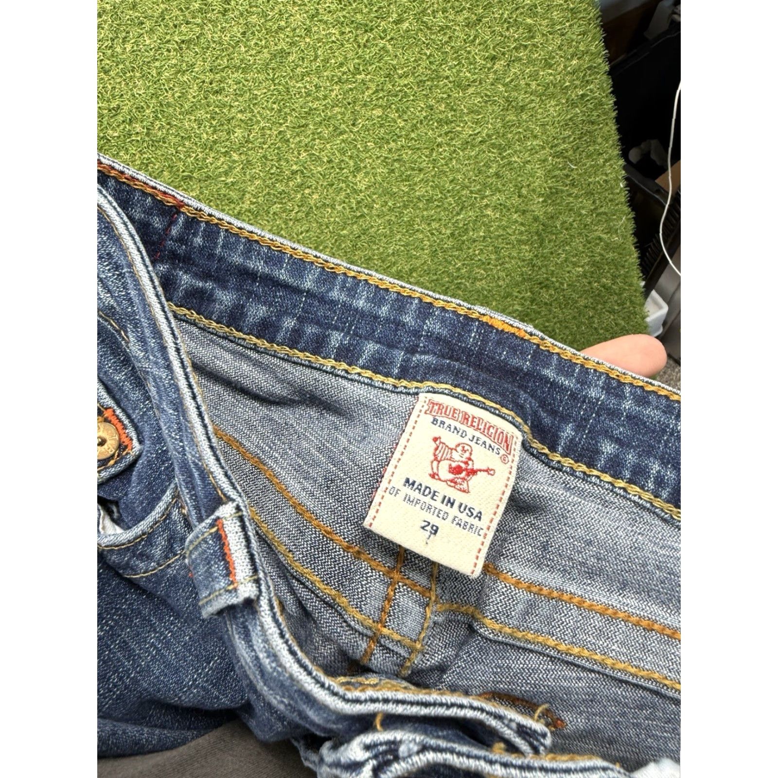 True Religion True Religion Jeans Womens 28 Low Rise Boot Leg Dark Wash Grunge y2k Casual 90s Size 28" / US 6 / IT 42 - 4 Thumbnail