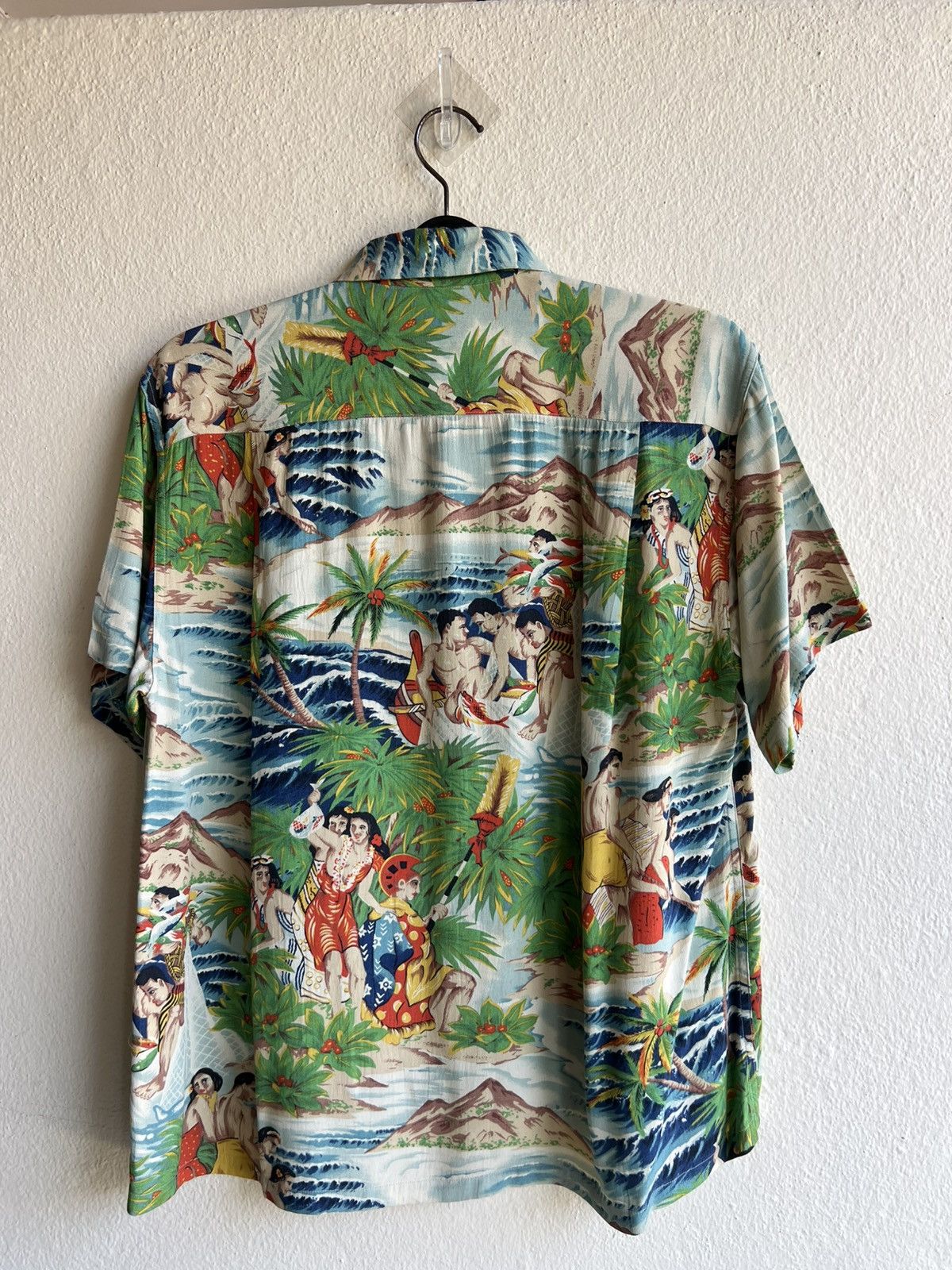 Sun Surf VTG Sun Surf Hula Girls Fisherman Crepe Rayon Hawaiian Shirt Size US M / EU 48-50 / 2 - 3 Thumbnail