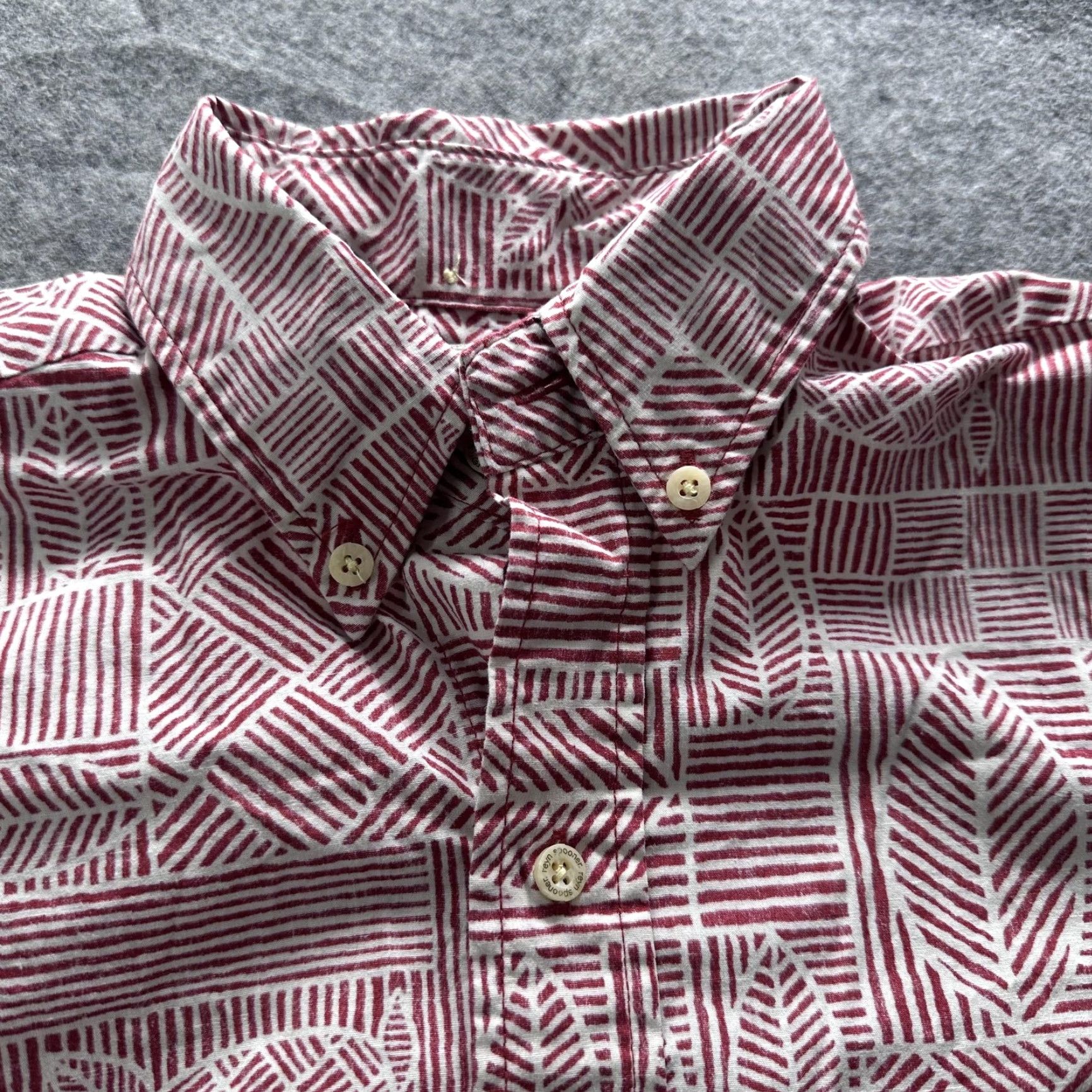 Reyn Spooner VINTAGE Reyn Spooner Shirt Mens Small Red Geometric Hawaiian Aloha Button Size US S / EU 44-46 / 1 - 3 Thumbnail