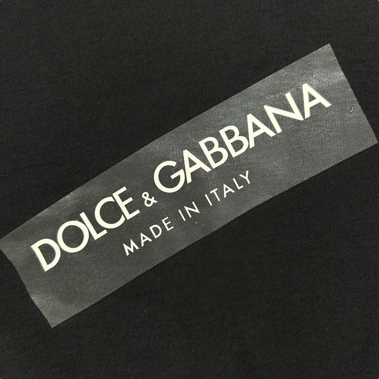 Dolce & Gabbana Dolce & Gabbana Size L Sweatshirt Black on Black Tape Logo Size US L / EU 52-54 / 3 - 6 Thumbnail