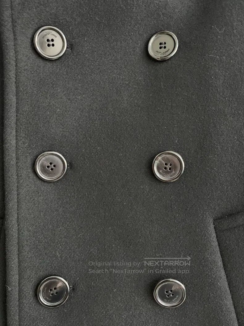 Saint Laurent Paris Saint Laurent Paris Black Double-breasted Navy Greatcoat Size US M / EU 48-50 / 2 - 5 Thumbnail