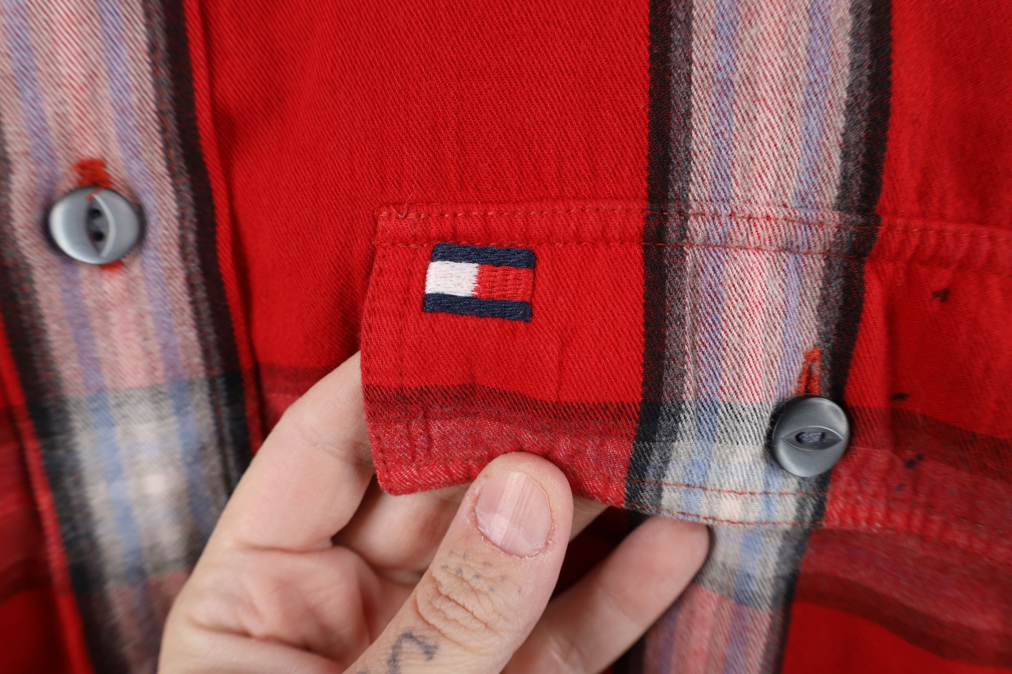 Tommy Hilfiger Vintage 90s Y2K Tommy Hilfiger Baggy Flannel Button Shirt Size US M / EU 48-50 / 2 - 4 Thumbnail