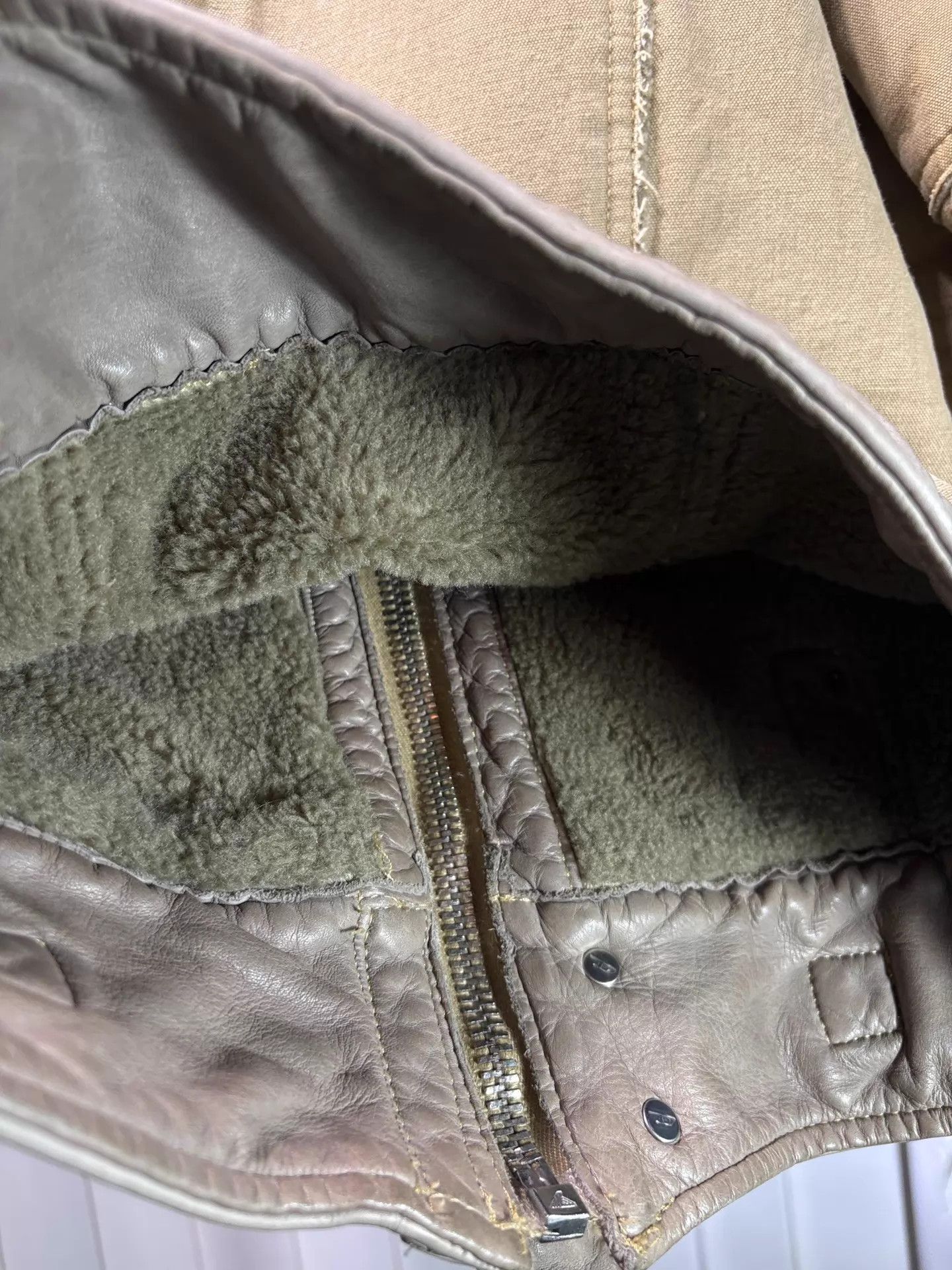 Disney Diesel 00s Fleece Lined Pigskin Panel Short Jacket Size S / US 4 / IT 40 - 4 Thumbnail