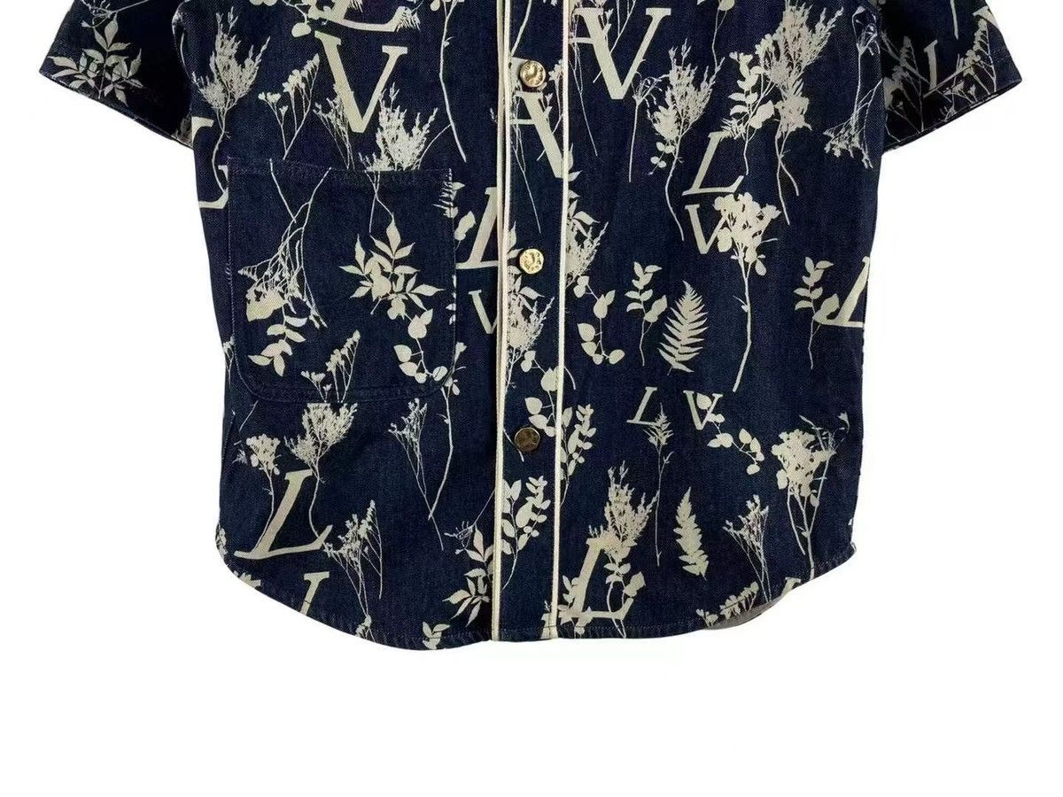 Louis Vuitton Louis Vuitton Wheat-Ears Printed Denim Baseball Jersey Size US XS / EU 42 / 0 - 4 Thumbnail