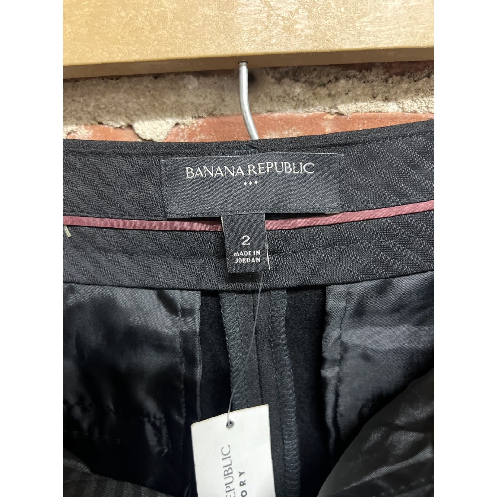 Banana Republic Banana Republic Womens Pants Black 2 Wide-Leg Pleated NWT Career Dress Pants Size 30" / US 8 / IT 44 - 3 Thumbnail