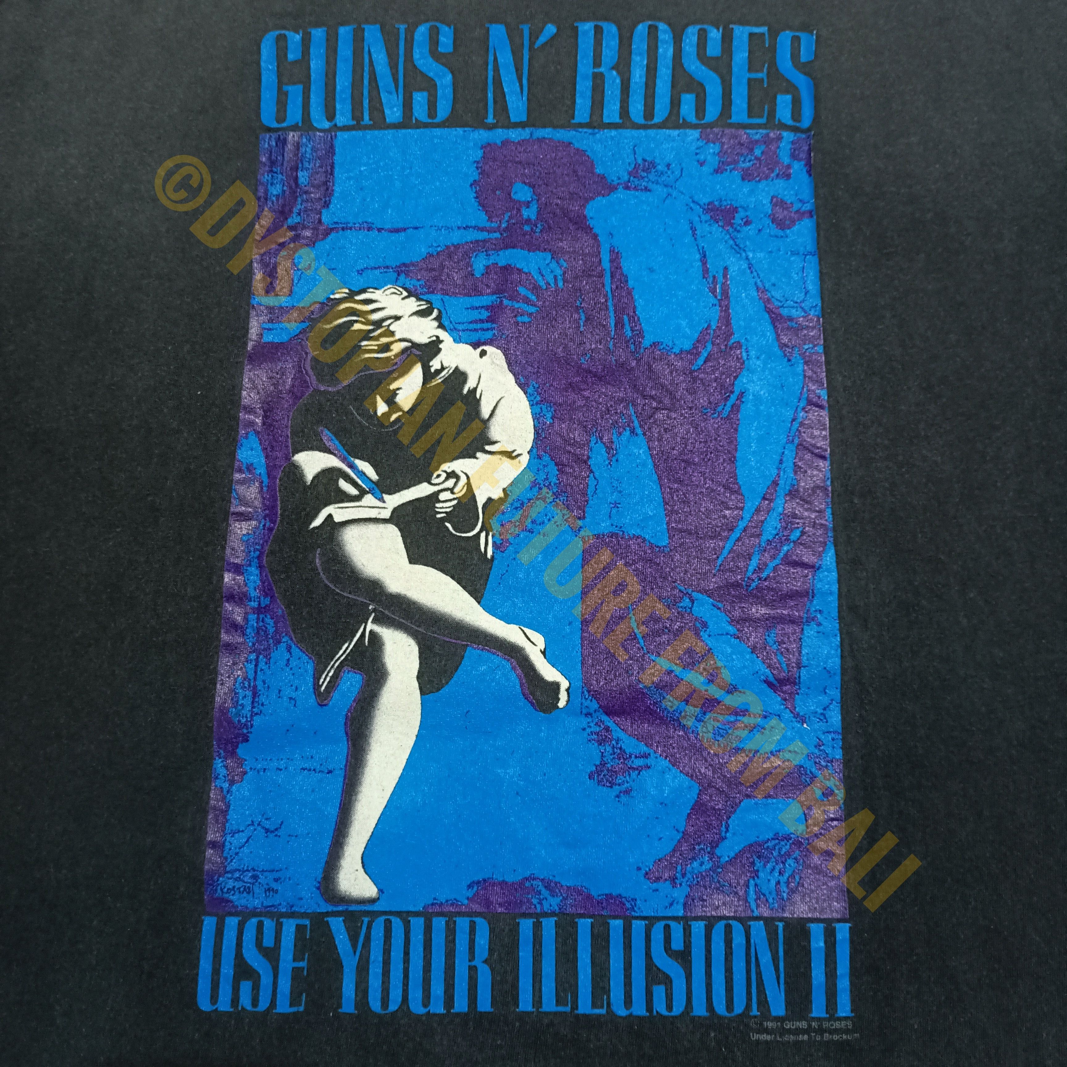 Band Tees × Guns N' Roses × Vintage Vintage 1991 Guns N Roses Use Your Illusion I & II Band Tees Size US L / EU 52-54 / 3 - 5 Thumbnail