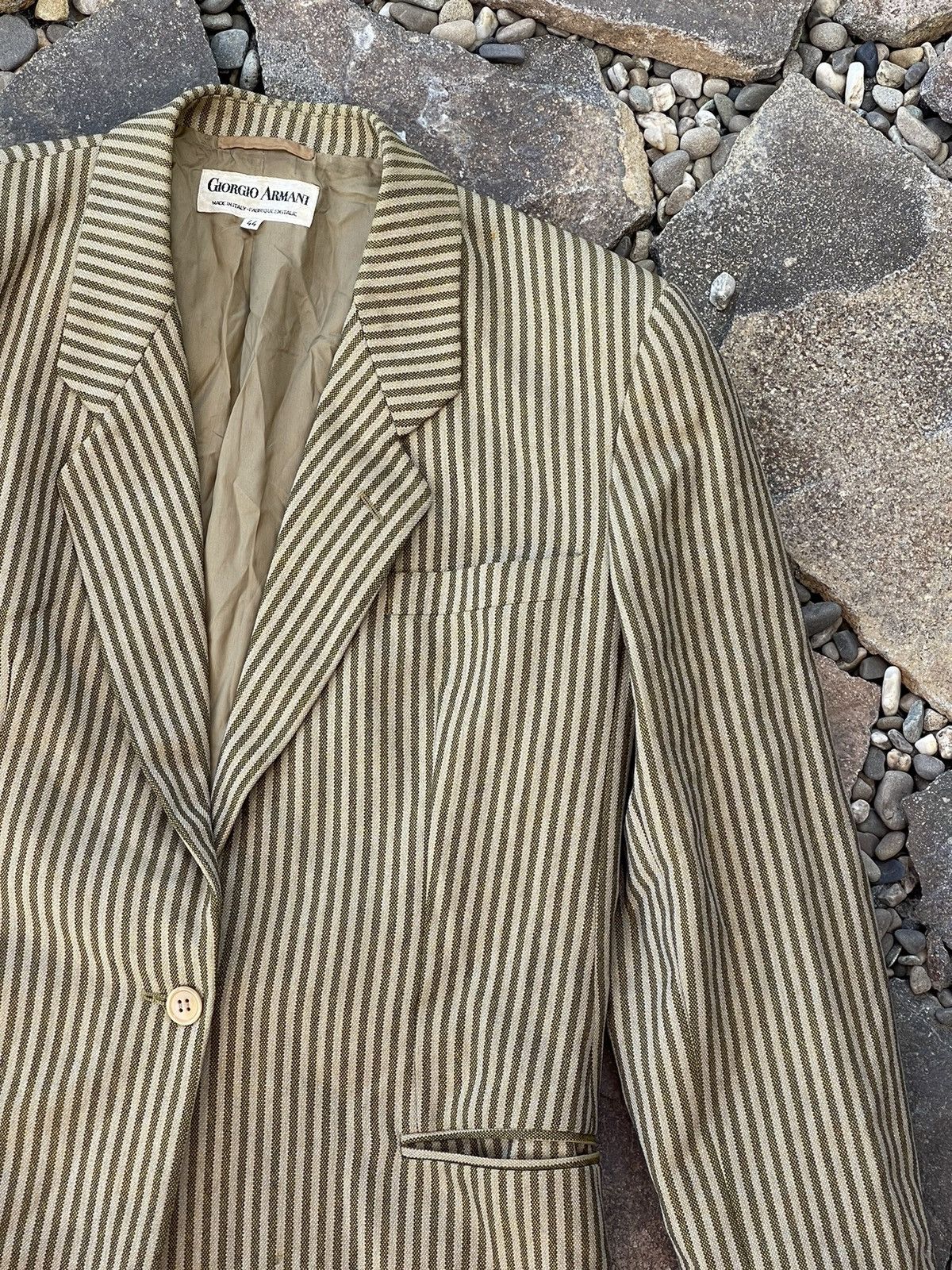Giorgio Armani 80’s Giorgio Armani vintage striped cocktail blazer rare Size 44R - 11 Thumbnail
