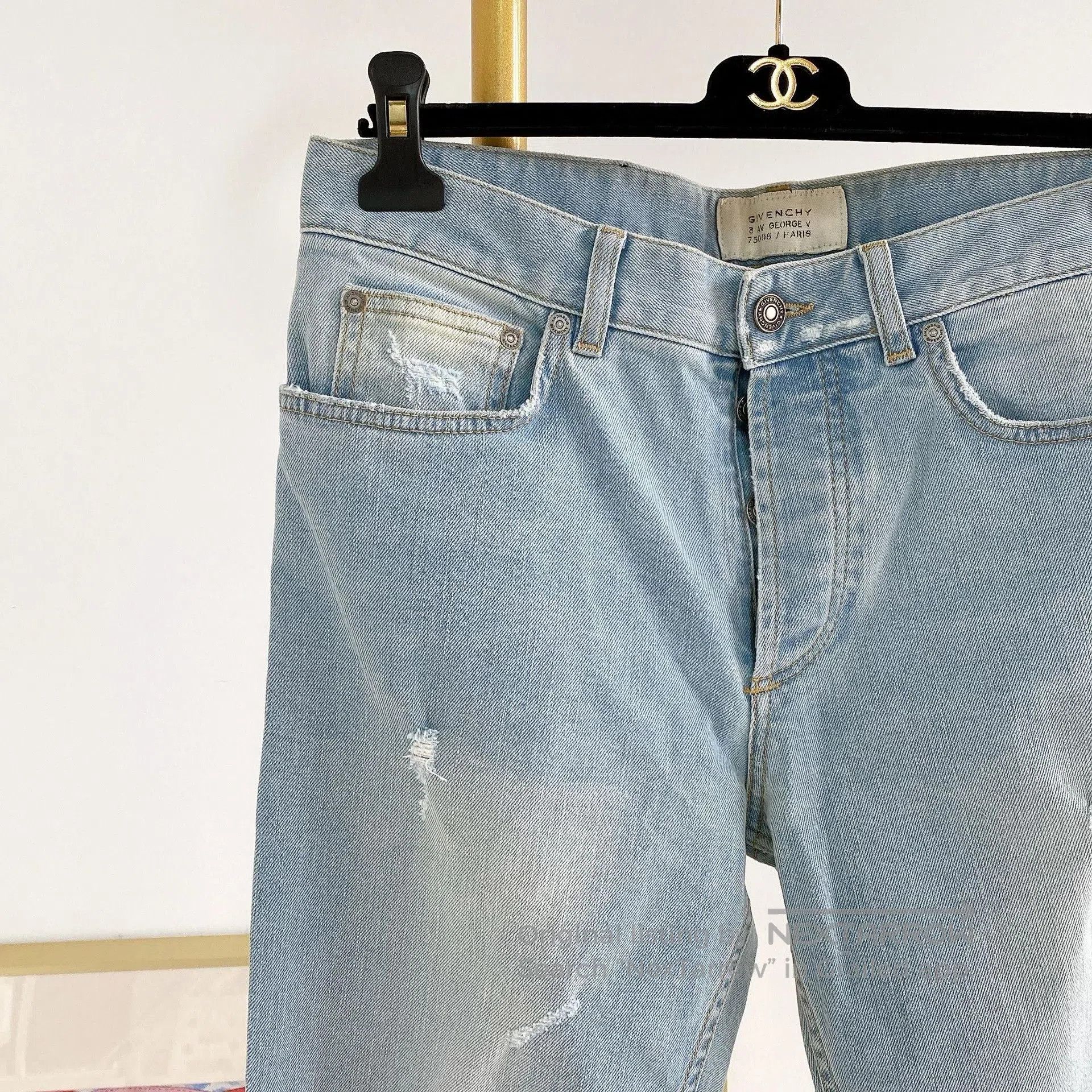 Givenchy Givenchy Blue Denim Ripped Jeans. Size US 32 / EU 48 - 3 Thumbnail