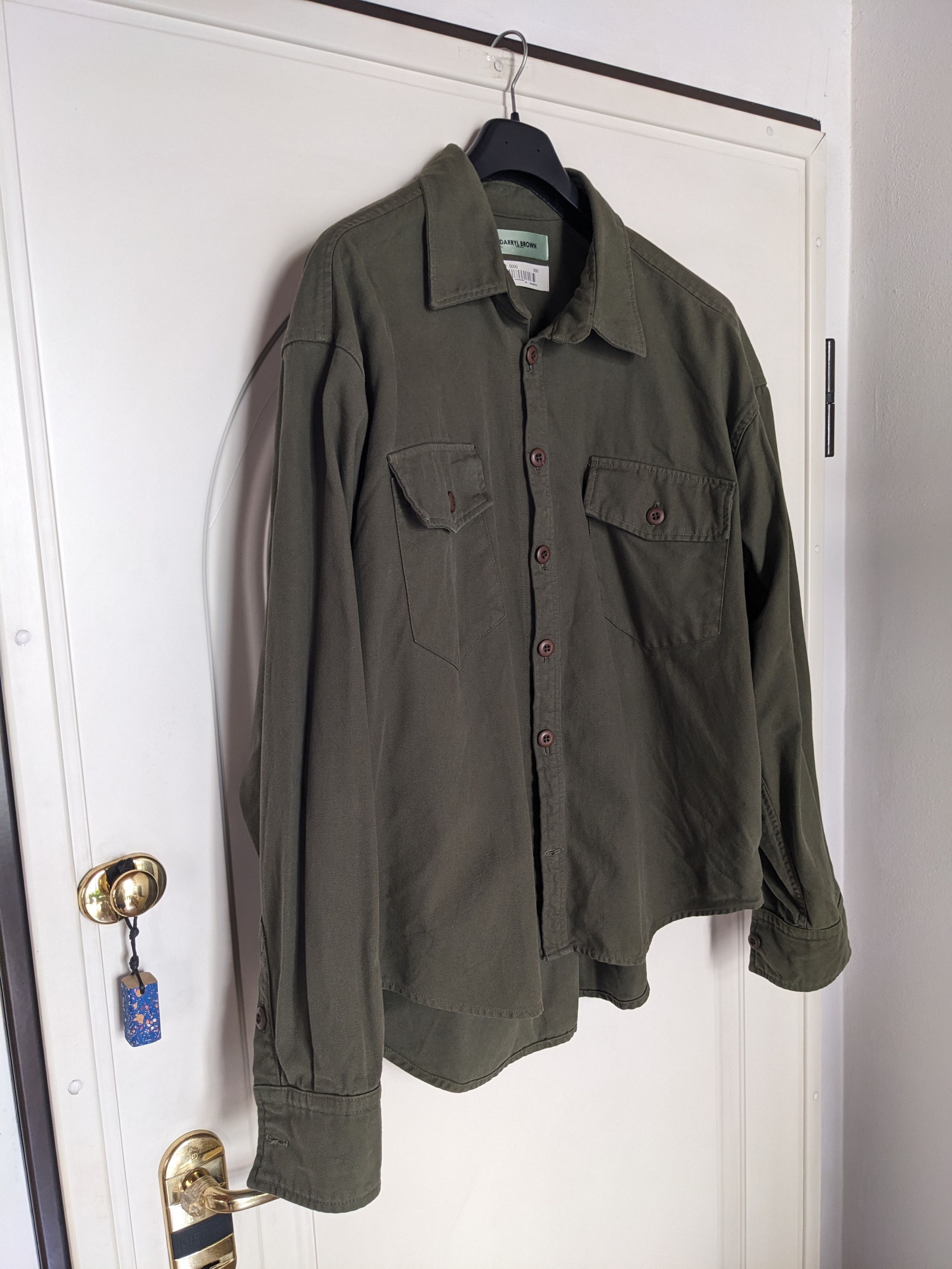 Other Darryl Brown Military Work Shirt Olive Green Size US XL / EU 56 / 4 - 3 Thumbnail