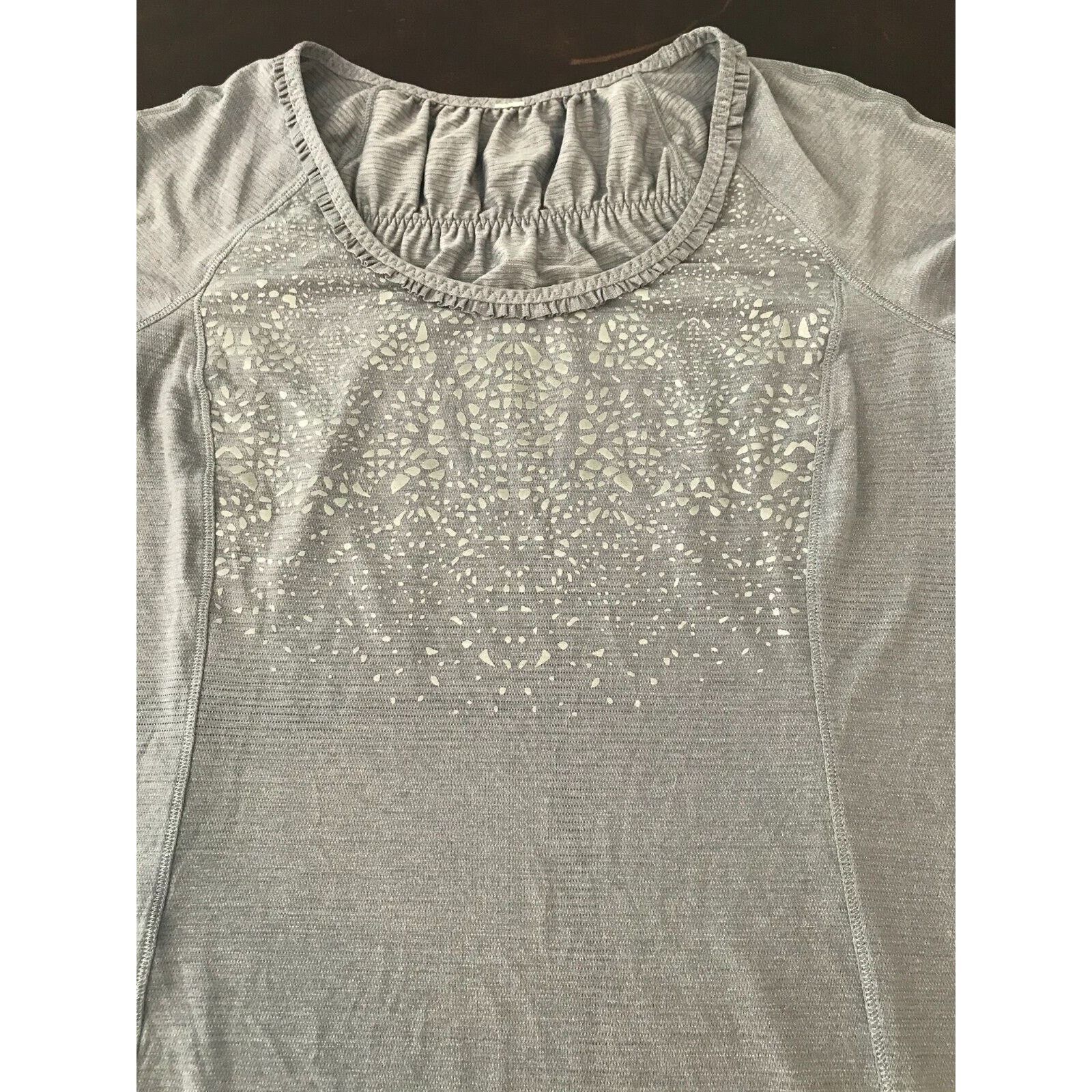 Lululemon Lululemon Run: Wild S/S Tech Heathered Fossil Reflective Size M / US 6-8 / IT 42-44 - 6 Thumbnail