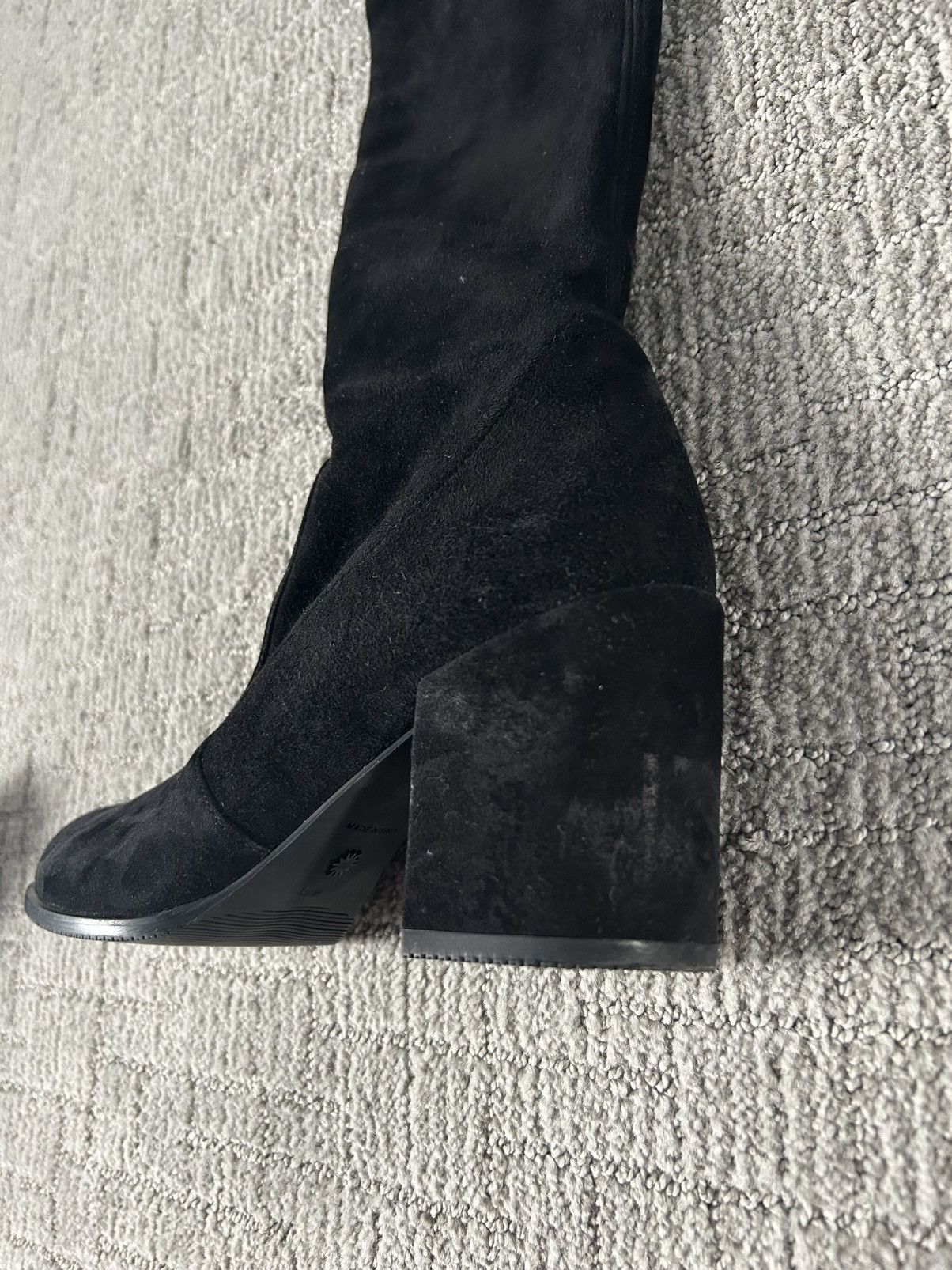 Stuart Weitzman Stuart Weitzman Black Suede Over-The-Knee Tieland Boots Size US 7.5 / IT 37.5 - 8 Thumbnail