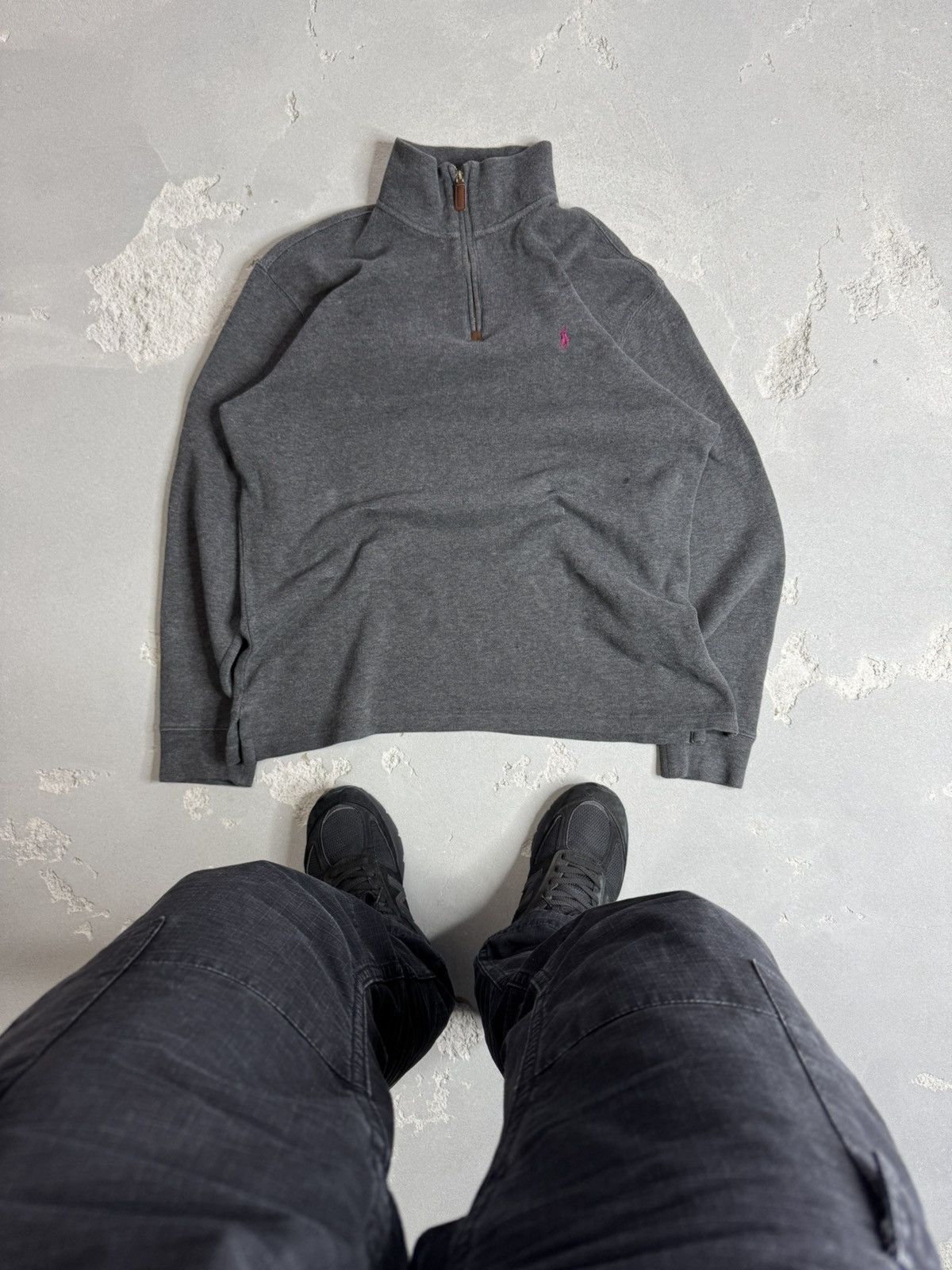 Polo Ralph Lauren × Vintage Vintage Polo RL 1/4 Quarter Zip Sweater Sweatshirt Size US M / EU 48-50 / 2 - 1 Thumbnail