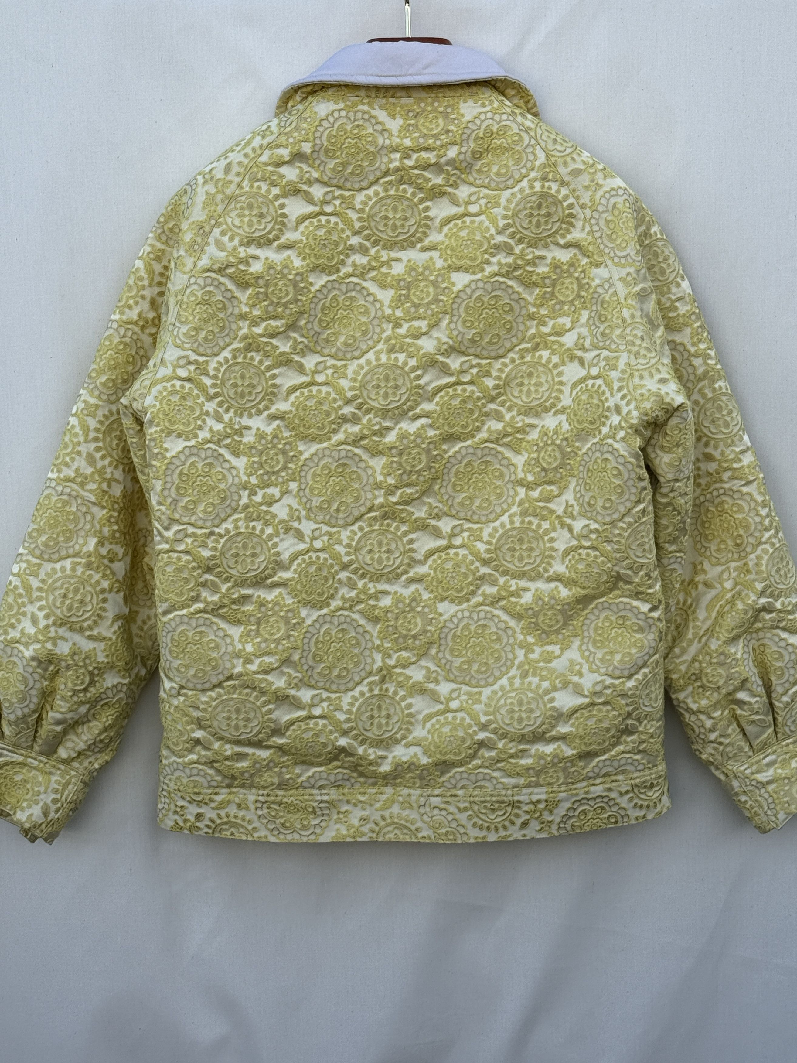 Other Yellow and White Novelty Raglan Puffer Jacket Size US M / EU 48-50 / 2 - 2 Thumbnail