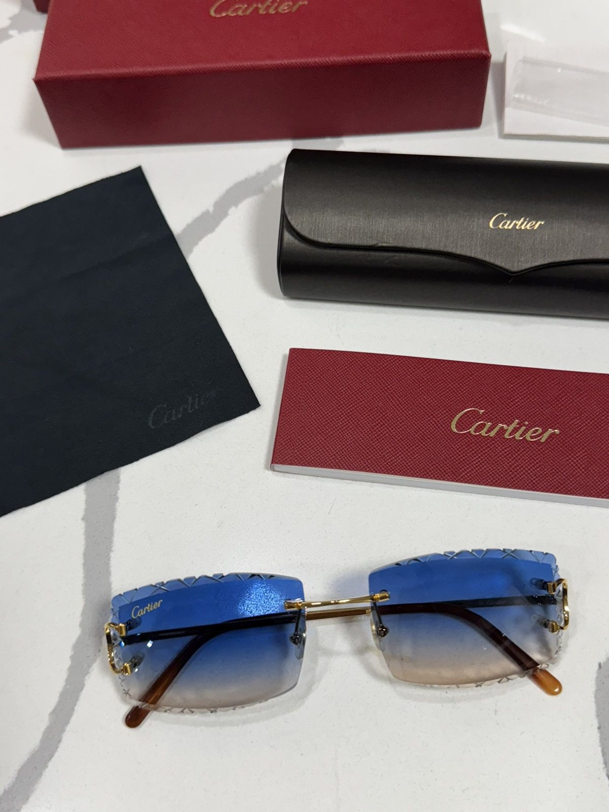 Cartier Cartier CT00920 001 Big C Frames w/ Custom Diamond Cut Lens Size ONE SIZE - 1 Thumbnail