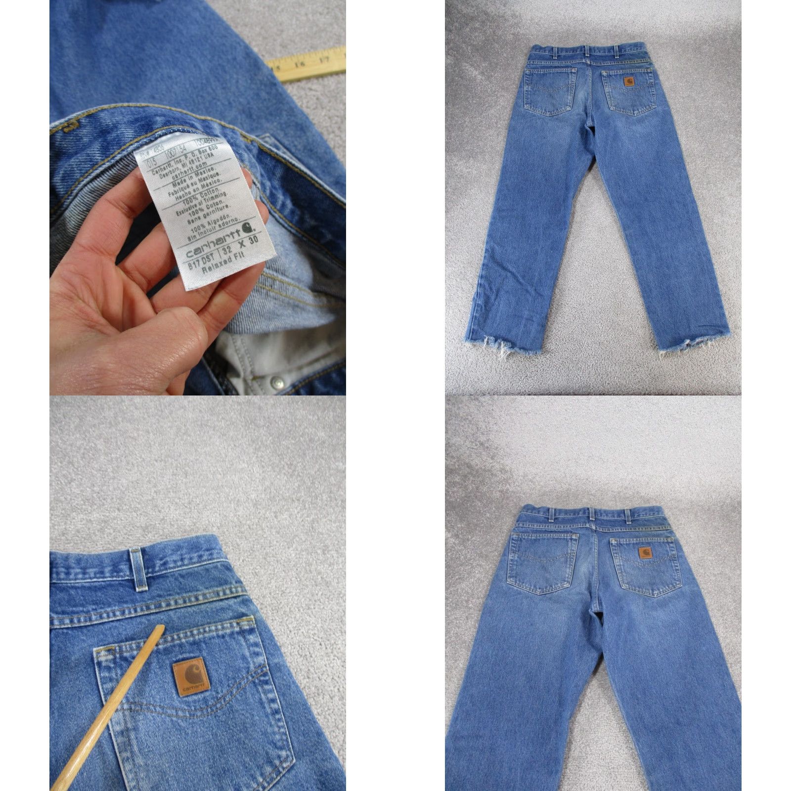 Carhartt Carhartt Jeans Mens 32 Medium Wash Denim Relaxed Fit 32X27 Size US 32 / EU 48 - 8 Thumbnail